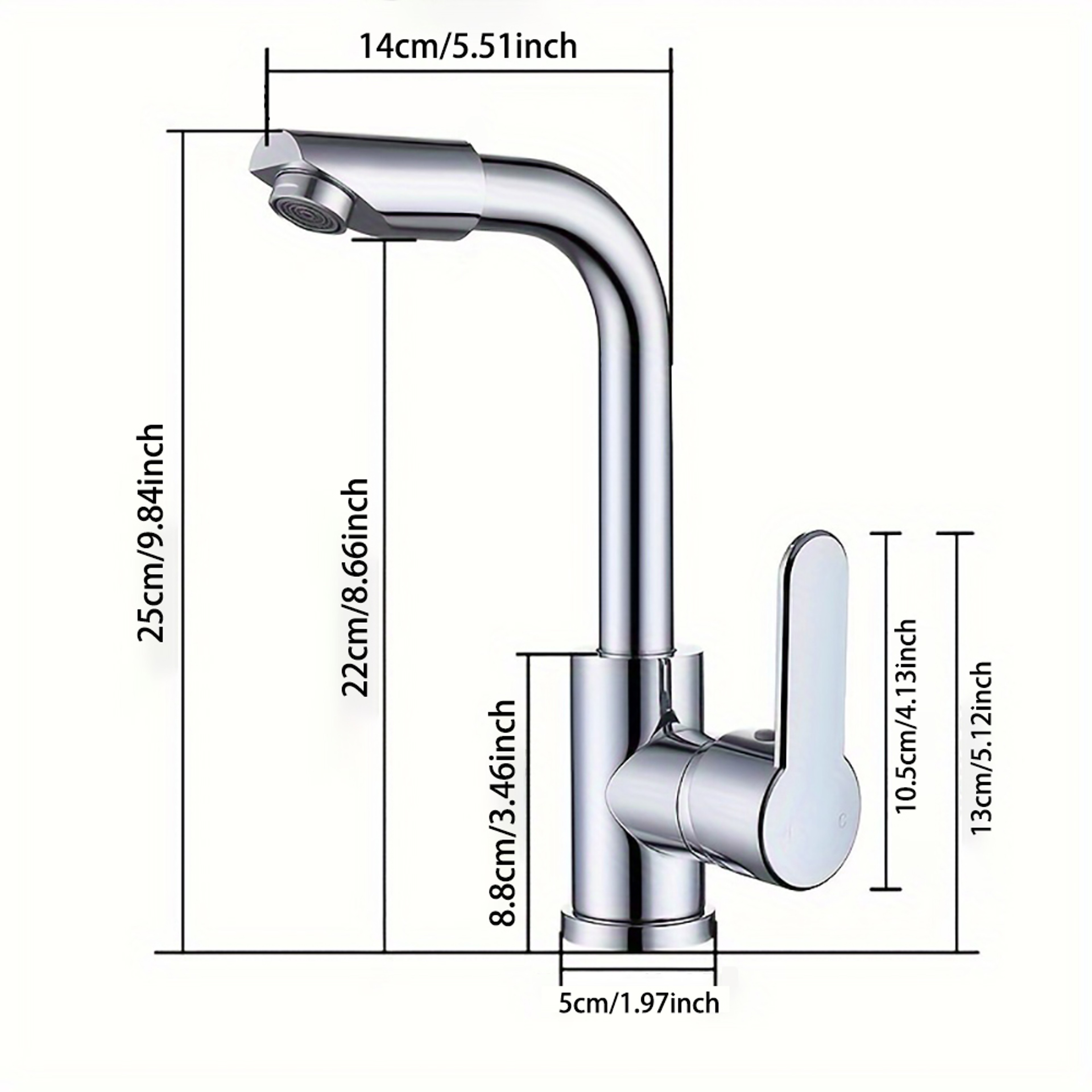 Modern Bathroom Sink Faucet Hot and Cold Basin Mixer Tap – view 6