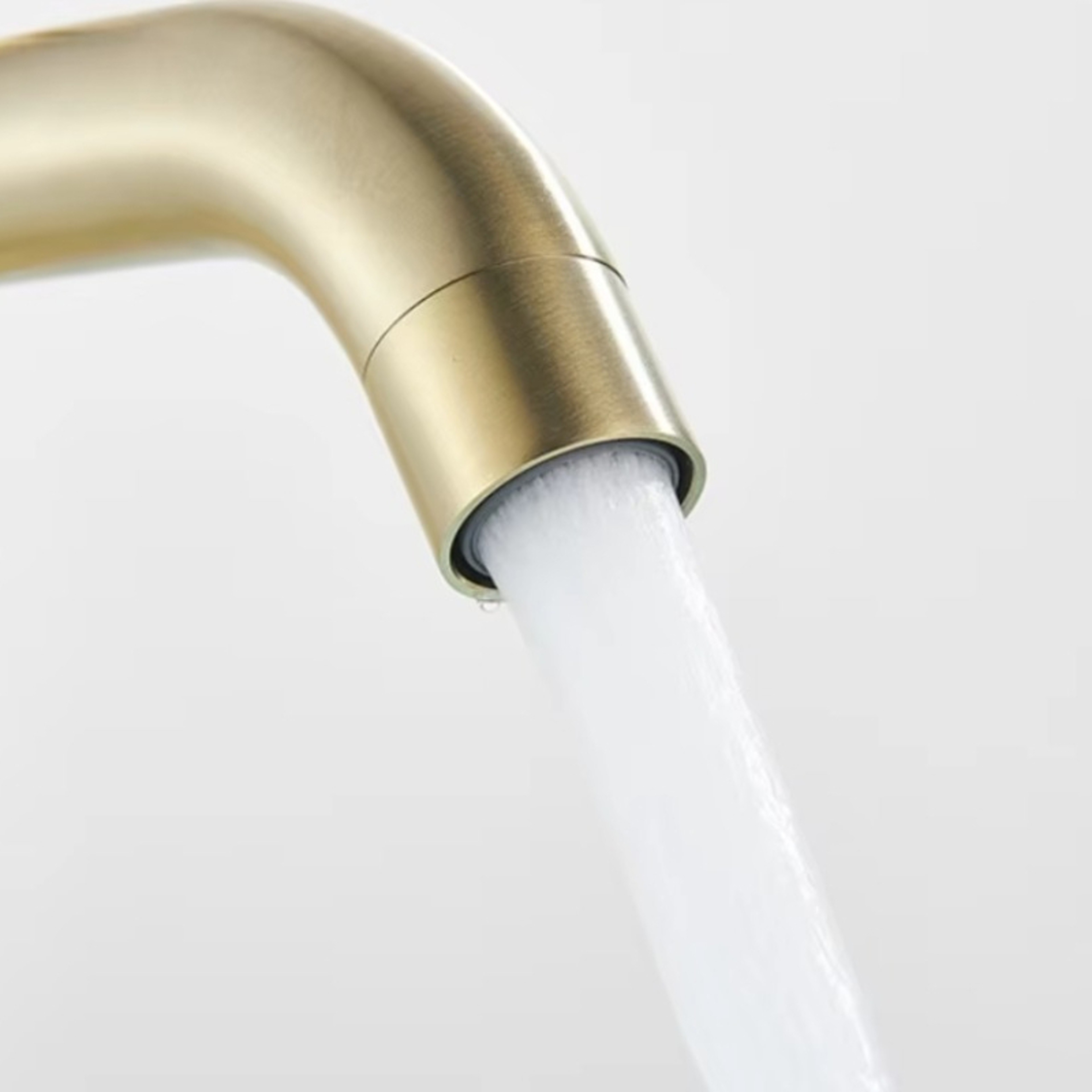 Brushed Gold Bathroom Sink Faucet Single Handle Hot and Cold Basin Mixer Tap – view 4