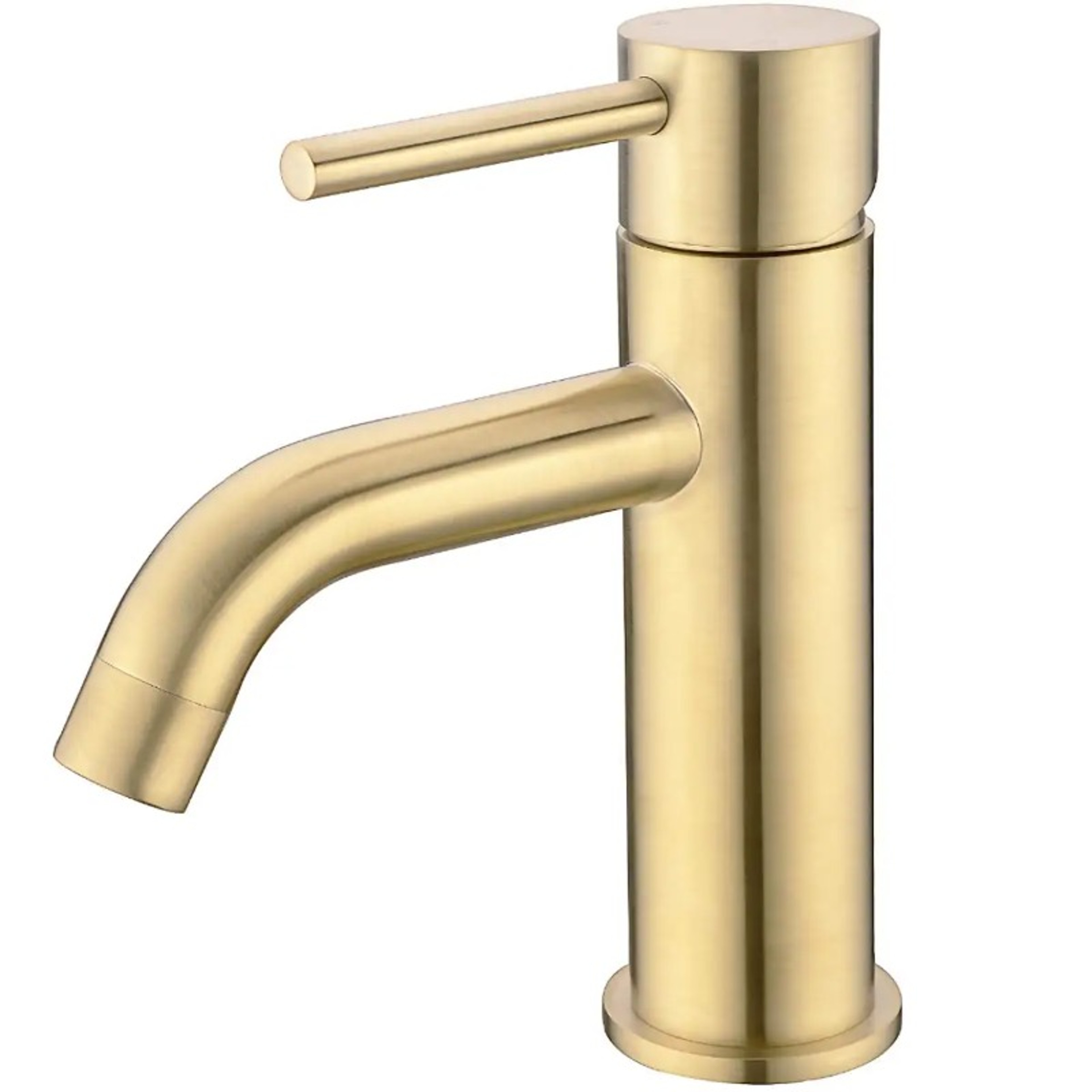 Brushed Gold Bathroom Sink Faucet Single Handle Hot and Cold Basin Mixer Tap – view 7