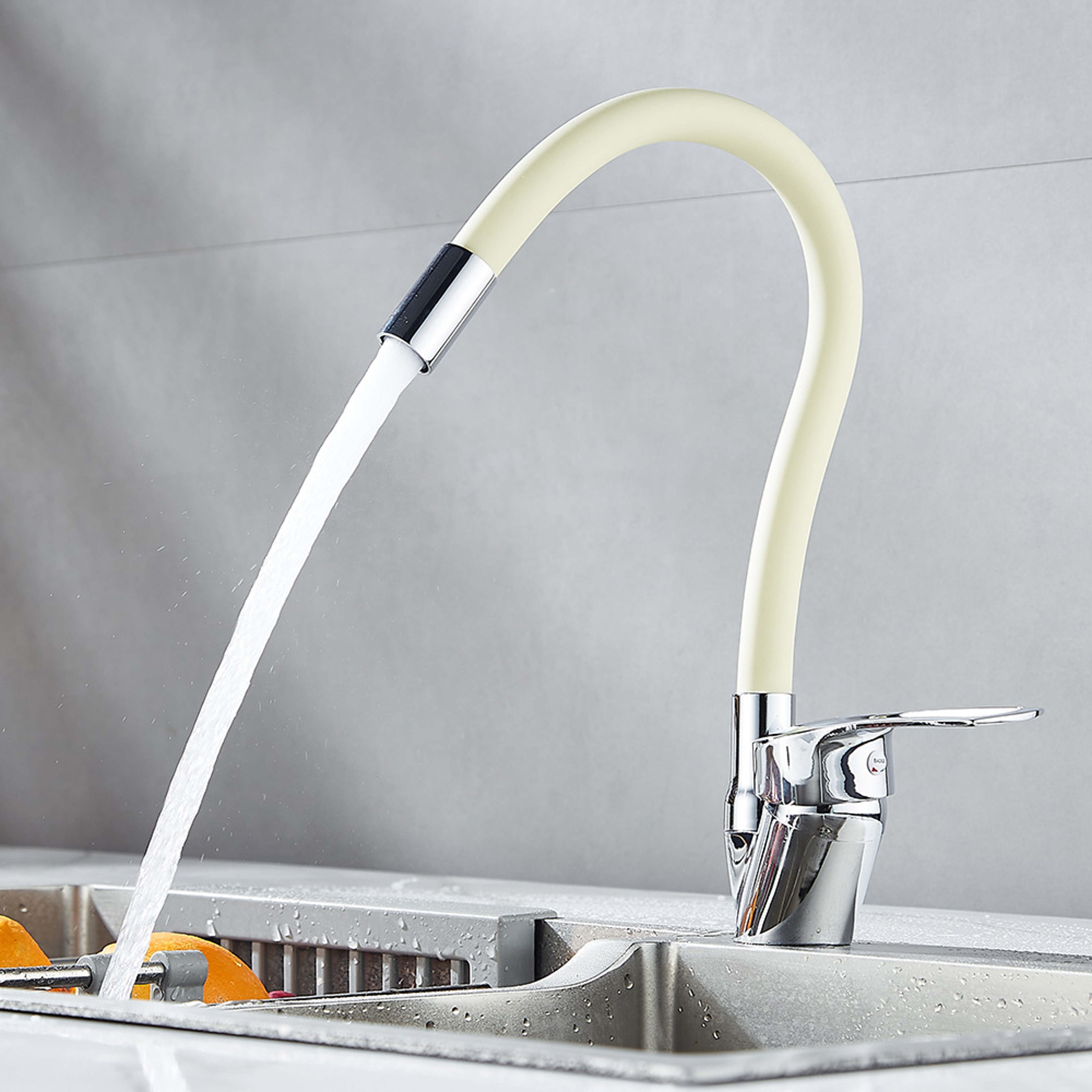 Stainless Steel Single Cold Kitchen Faucet Quick Open Sink Tap 0