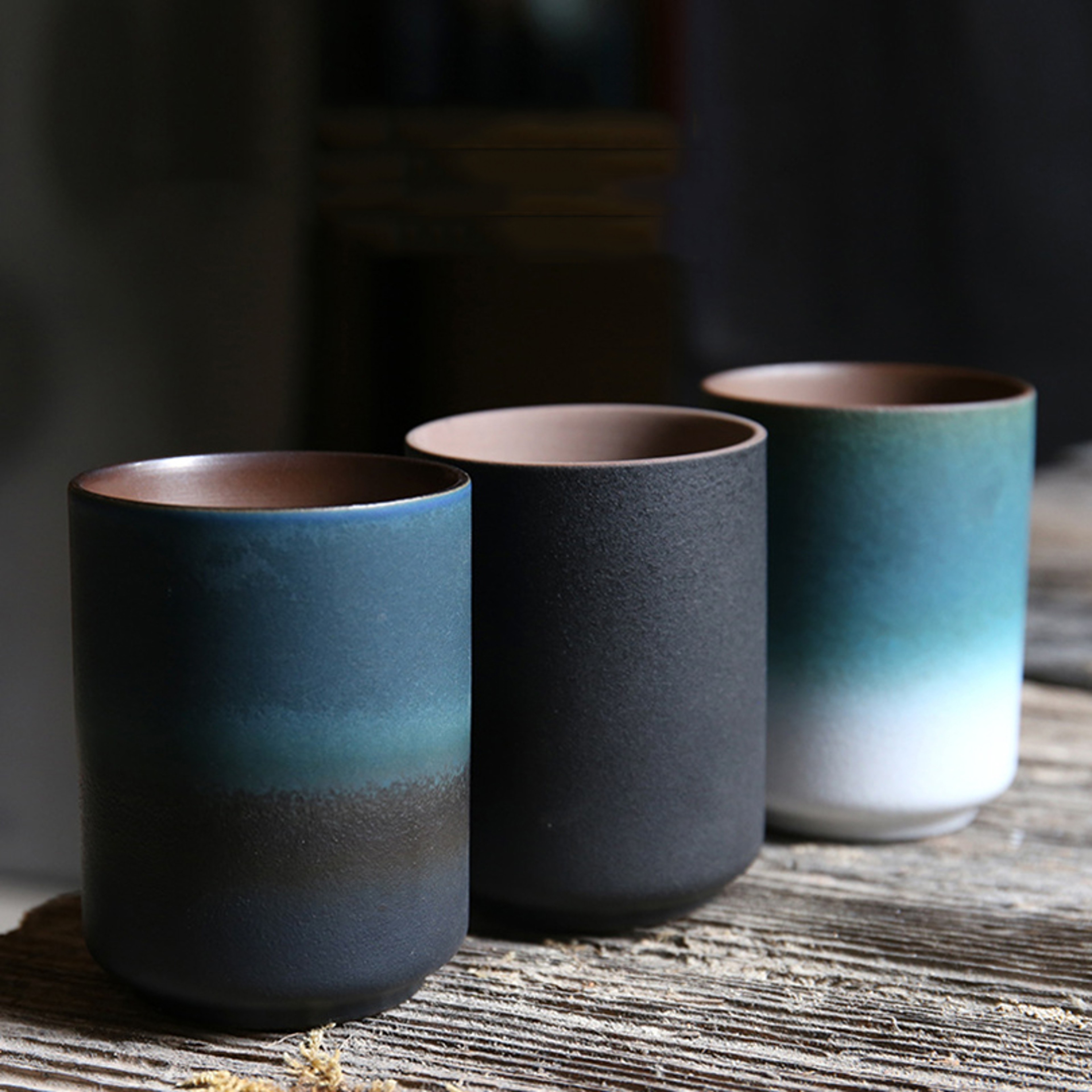 Ceramic Mug Retro Gradient Stoneware Coffee Tea Cup 0