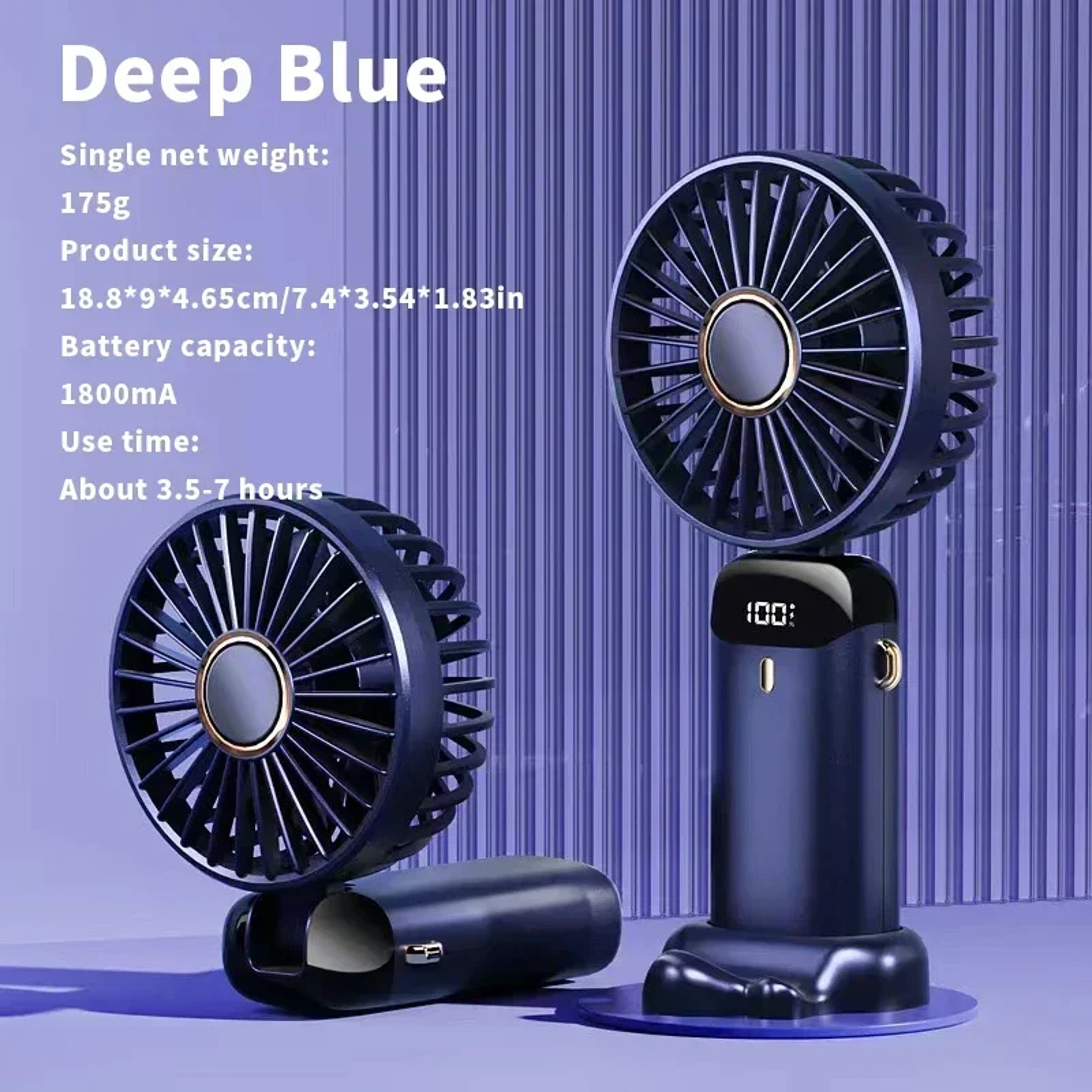Foldable Portable Handheld Fan USB Rechargeable Mini Neck And Desktop Fan 9