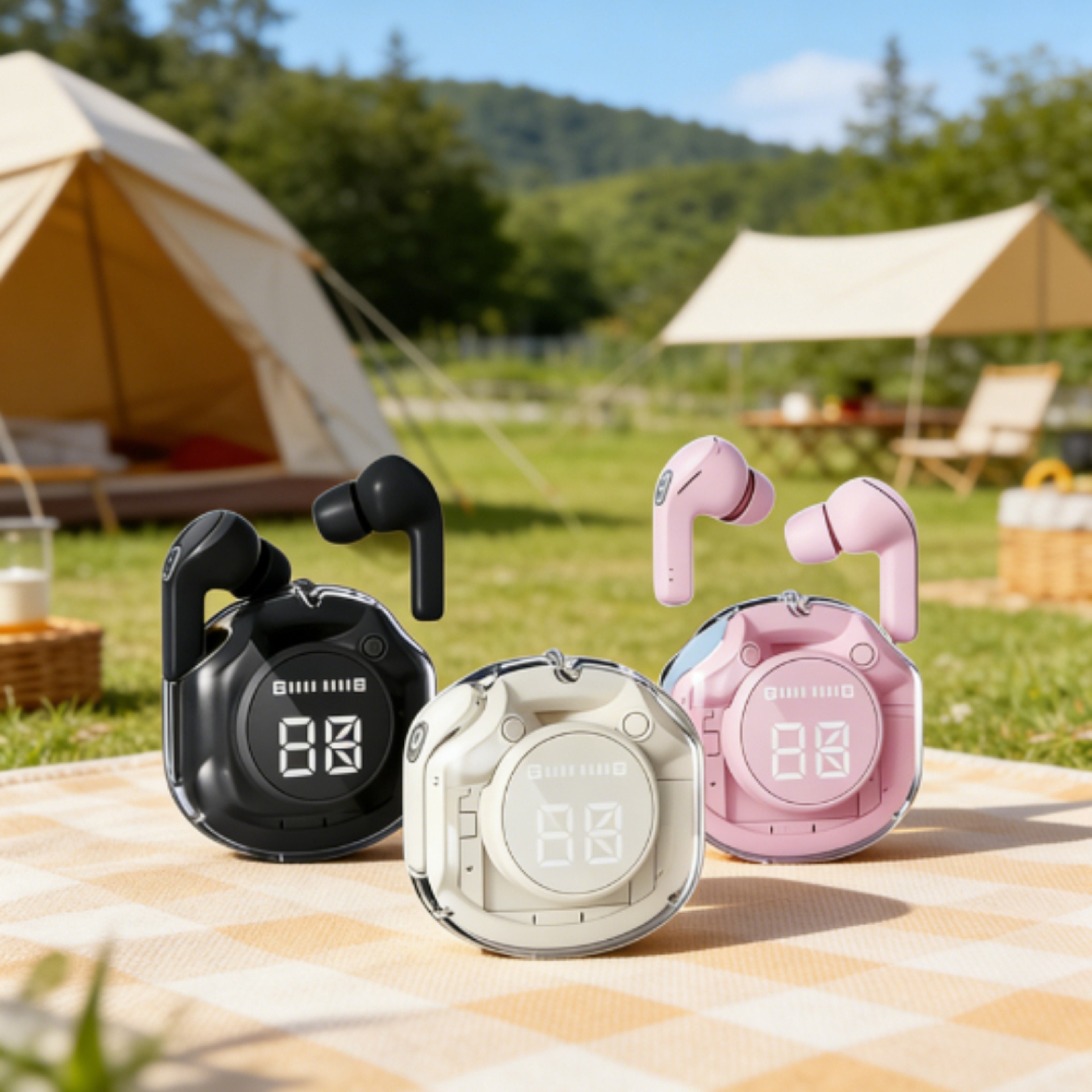 LED Display Wireless Bluetooth Earbuds With Charging Case – view 1