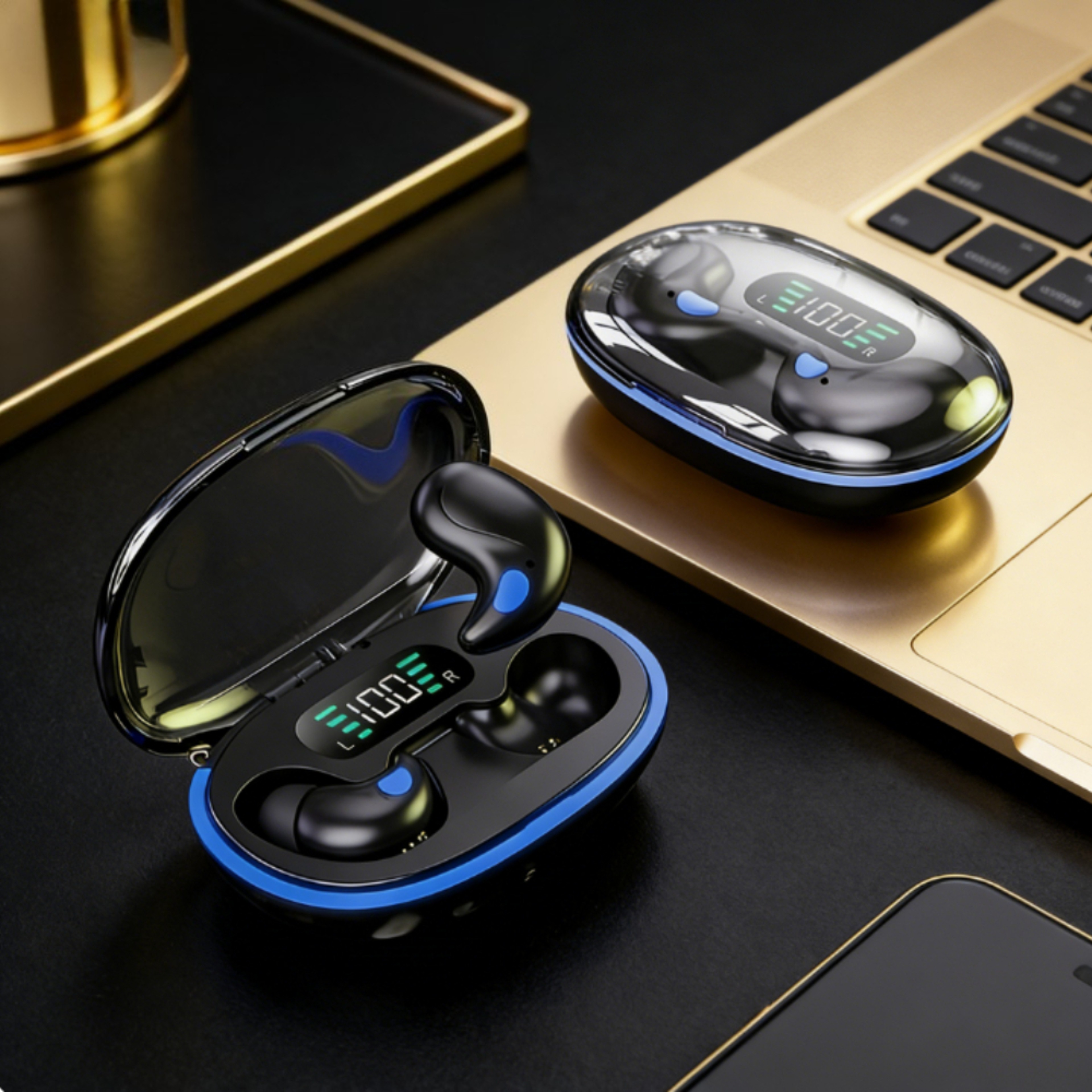 SleepFit Wireless Noise Reduction Bluetooth Earbuds for Sports Gaming and Rest – view 1