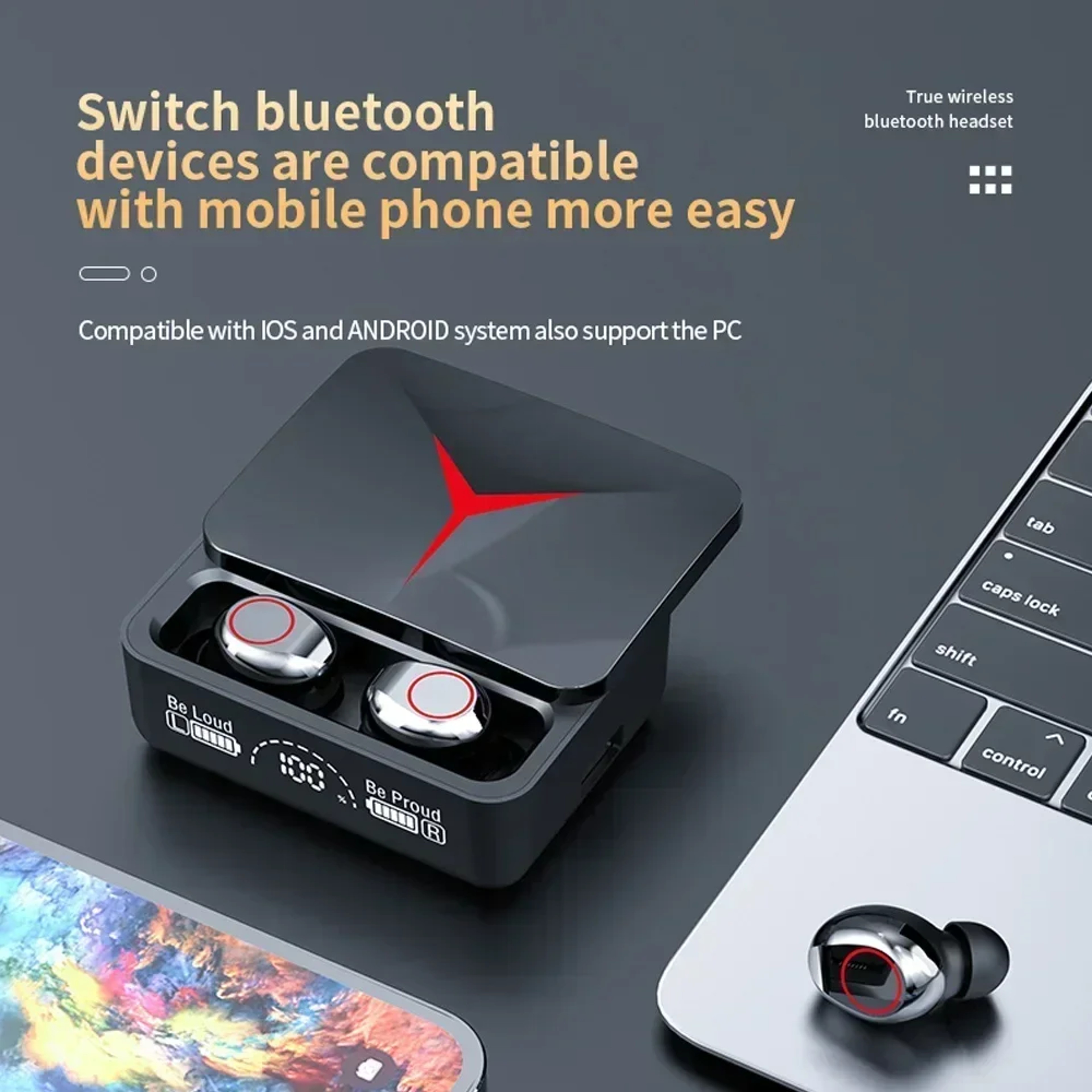 TWS Wireless Earbuds with Bluetooth Touch Control for Sports and Gaming – view 3