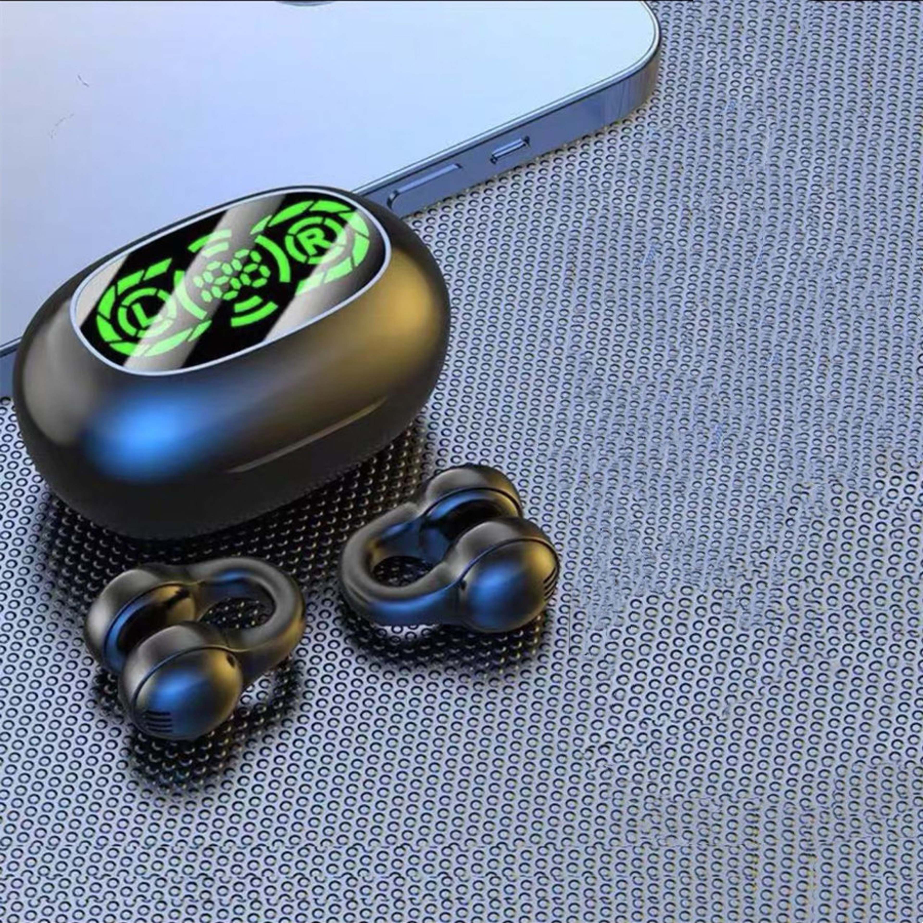 Open Ear Bluetooth Clip On Headphones With LED Display 6