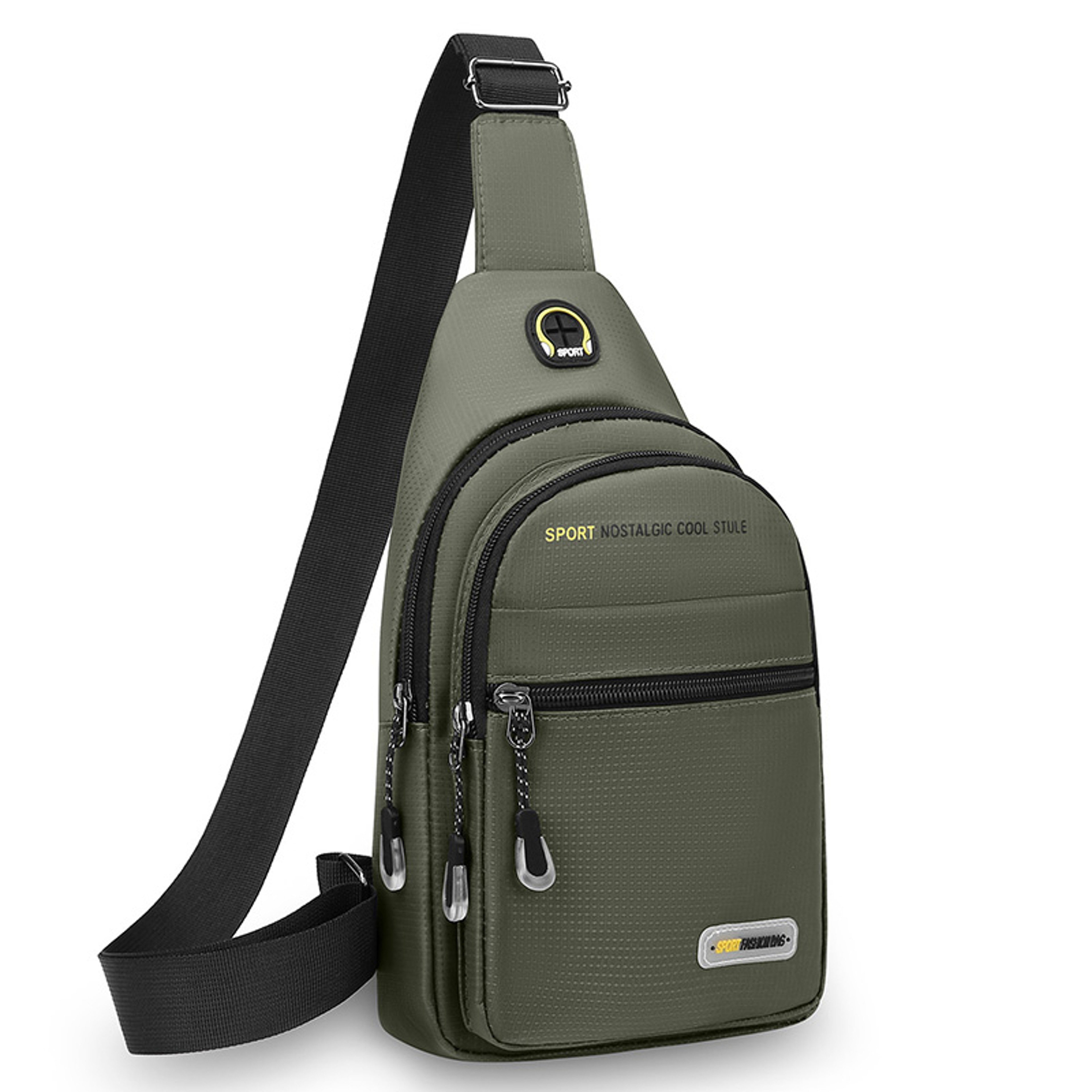 Mens Casual Shoulder Bag with Multiple Pockets Lightweight Multifunctional Chest Bag – view 10