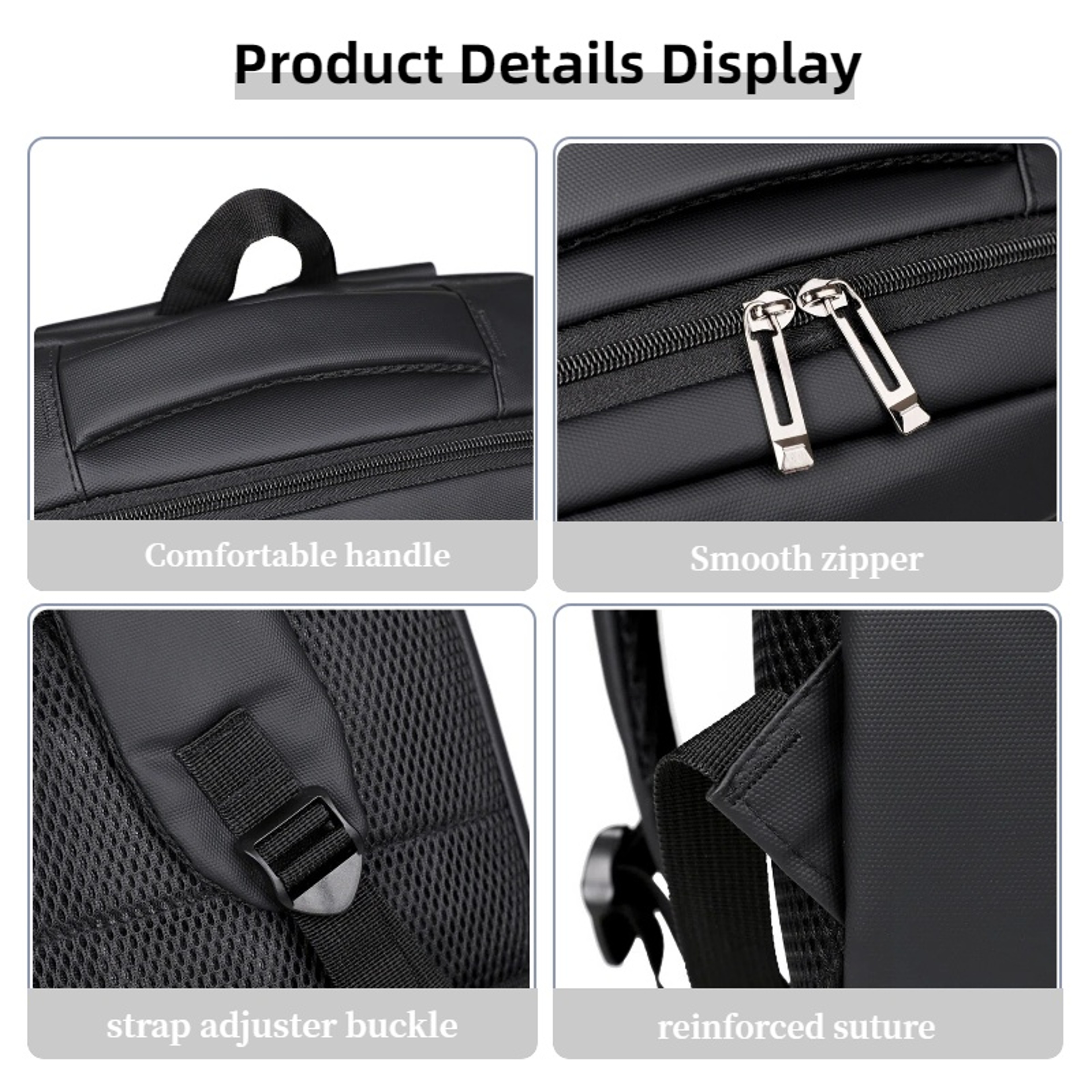 Mens Business Backpack Large Capacity  Multi Compartment Laptop Bag For Work  Travel 2