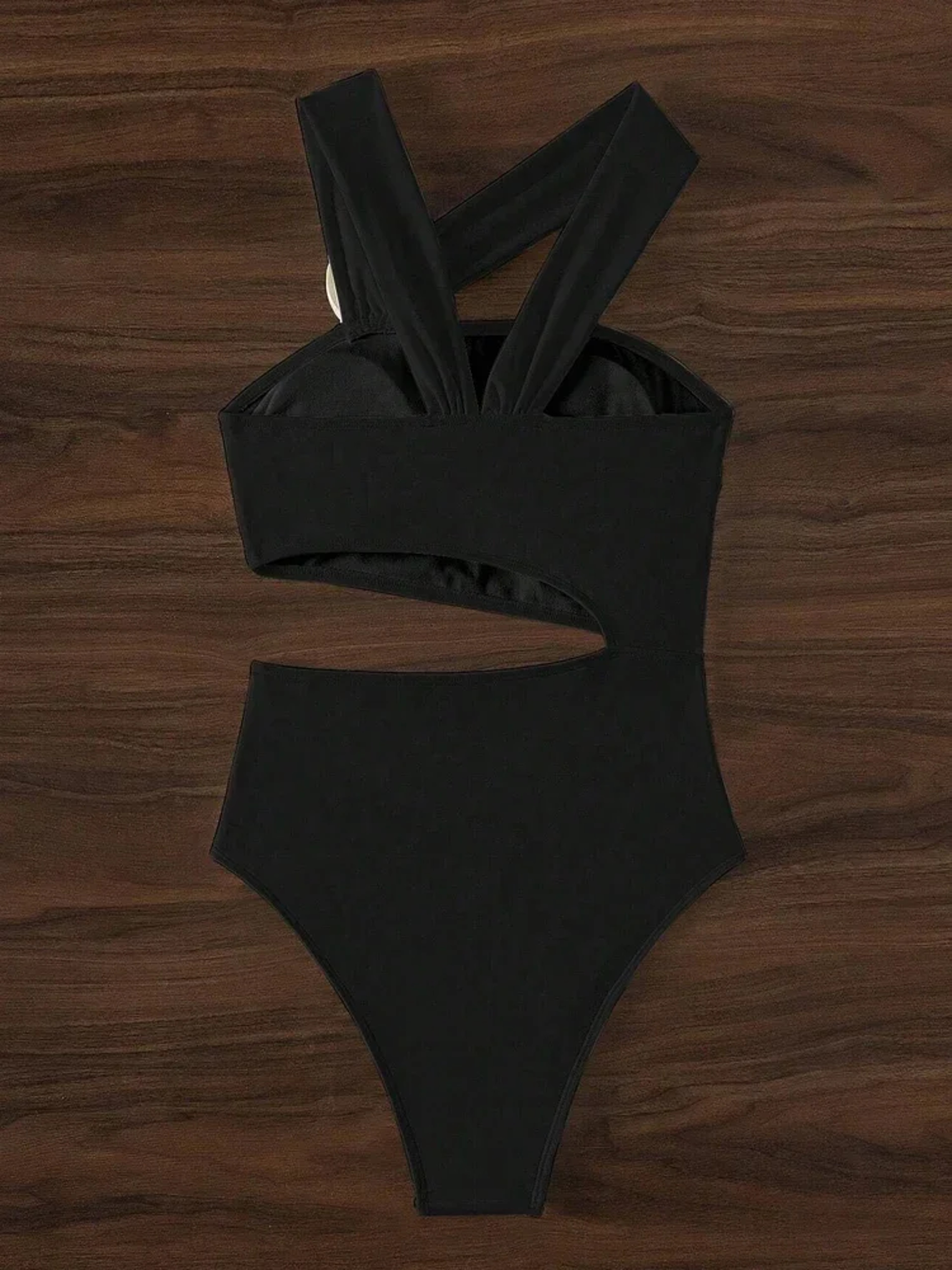 One Shoulder Push Up Cutout One Piece Swimsuit For Women 1