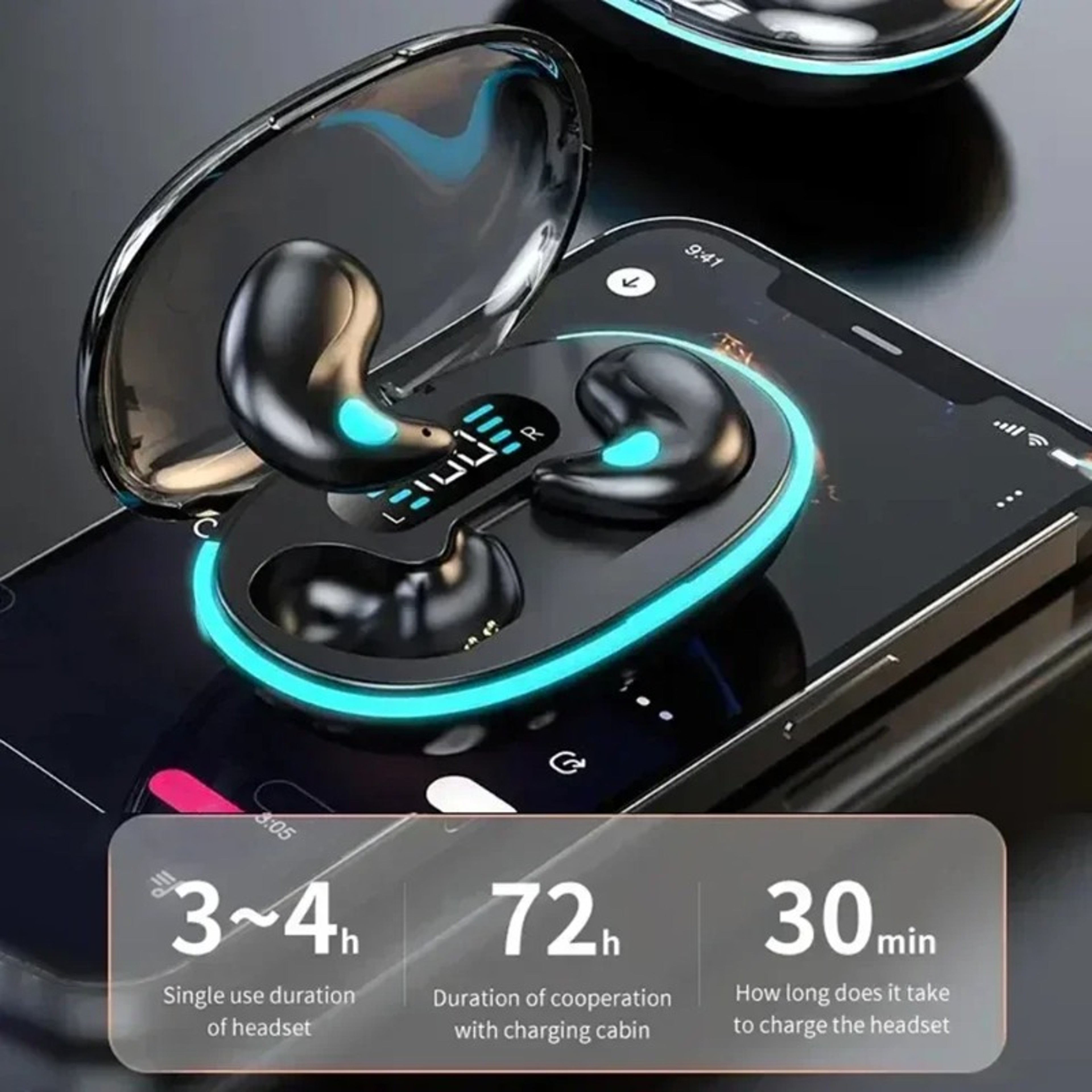 Invisible Sleep Wireless Earbud Mini Bluetooth Waterproof Headphone – view 4