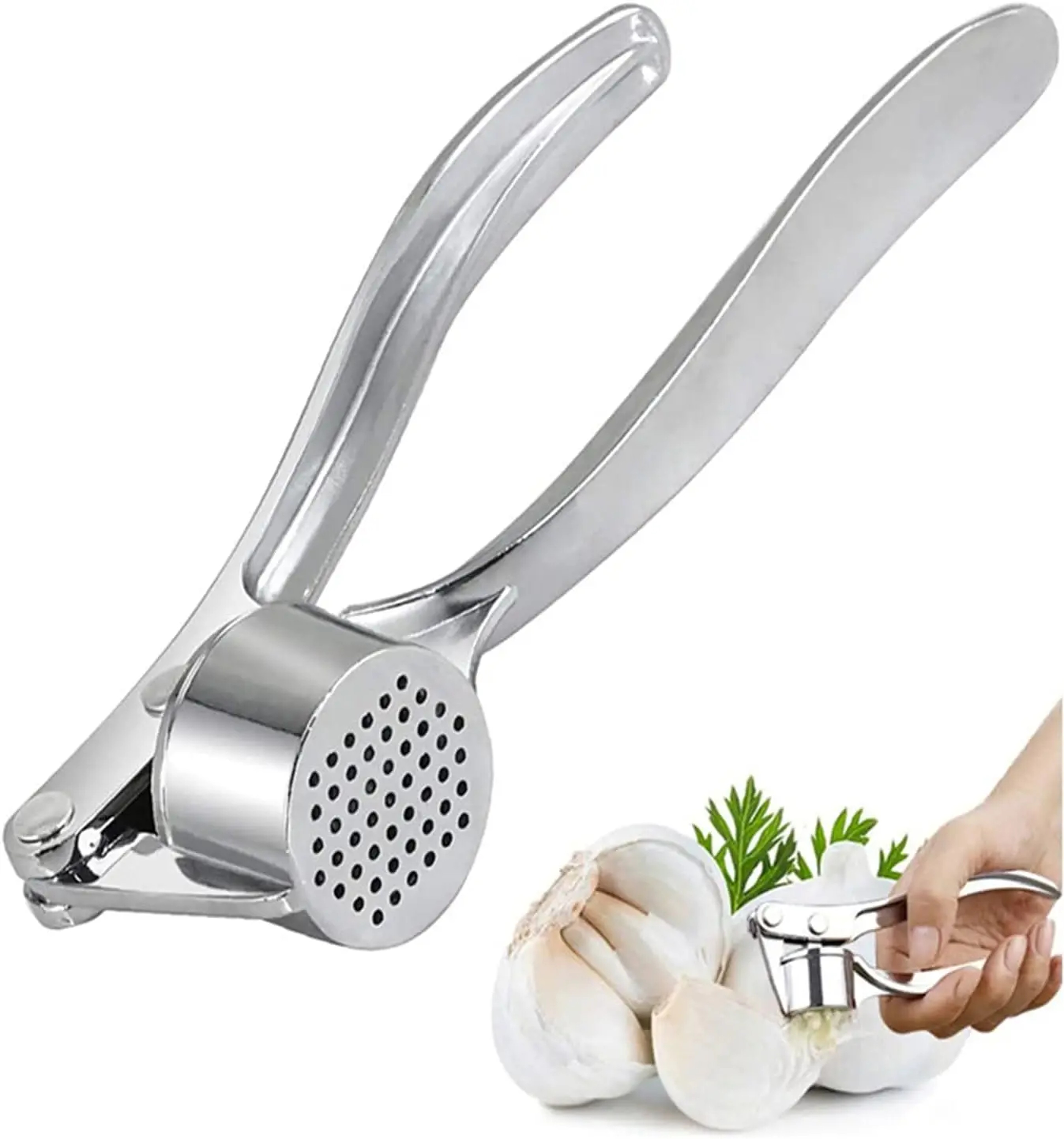 Stainless Steel Garlic Press  Ginger Crusher Multi Function Manual Pull Tool 4