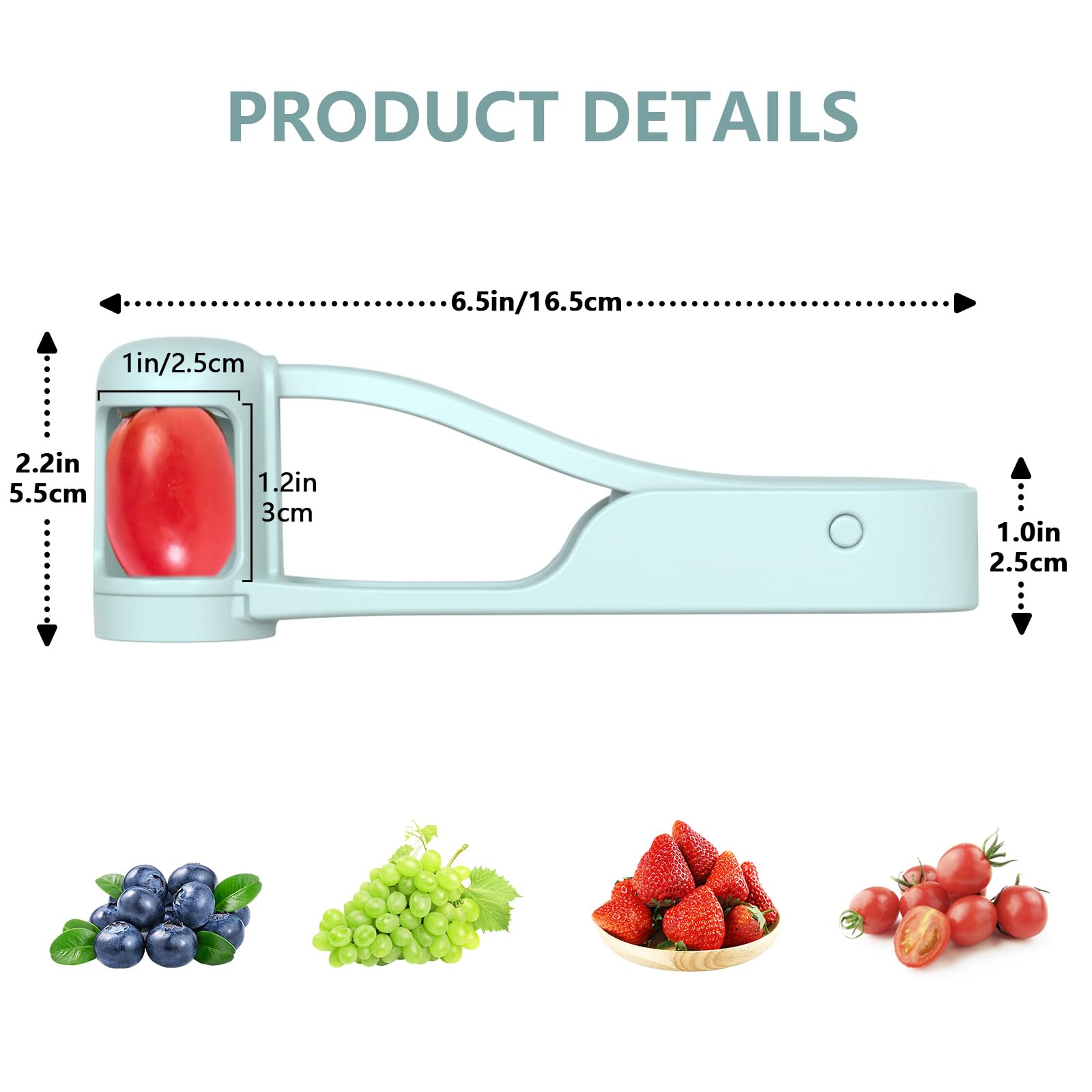 New Grape Cherry Tomato Strawberry Cutter Quarter Slicer Tool Stainless Steel Kitchen Gadget Fruit  3