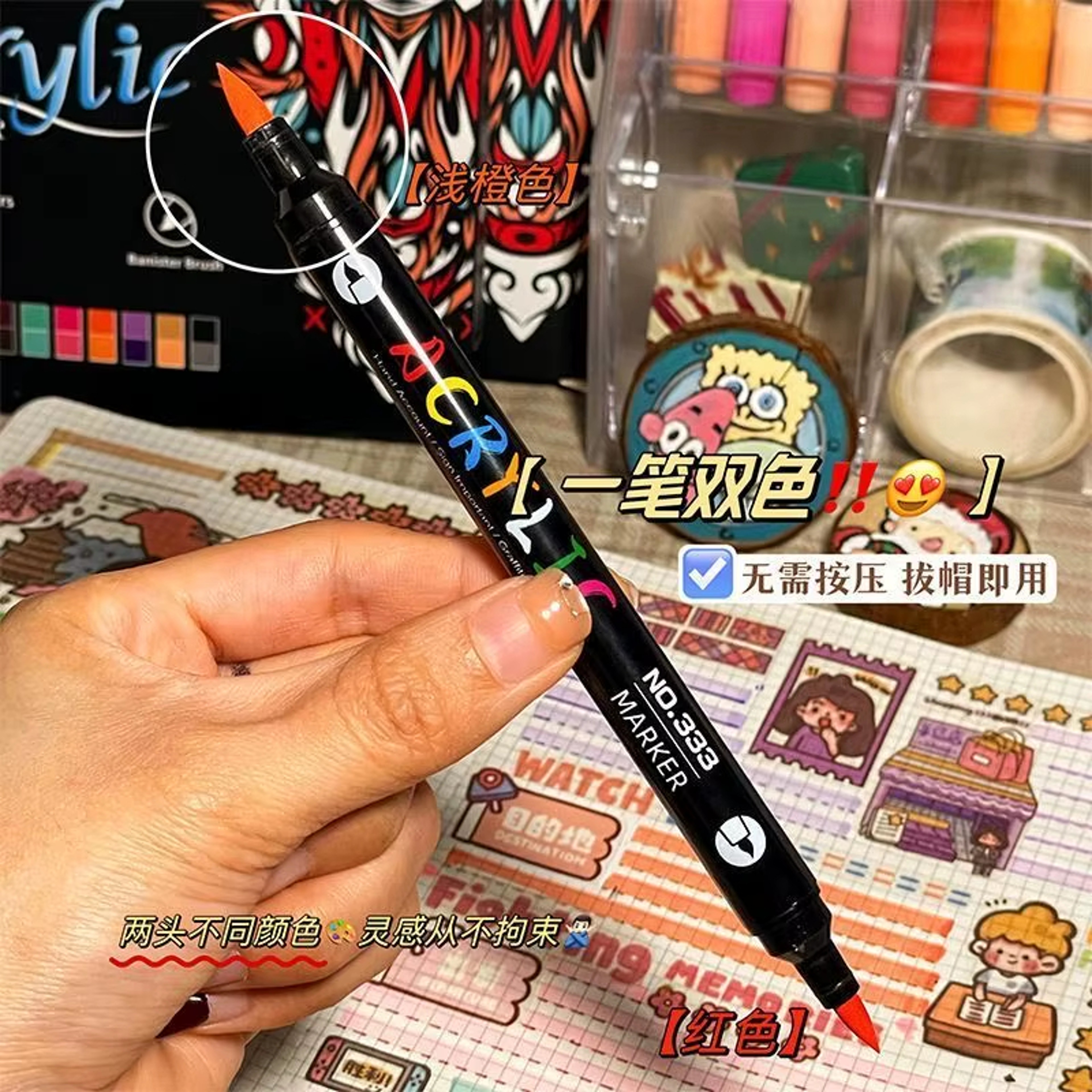 Premium Dual Tip Acrylic Paint Markers For Stone Wood  Calligraphy 2