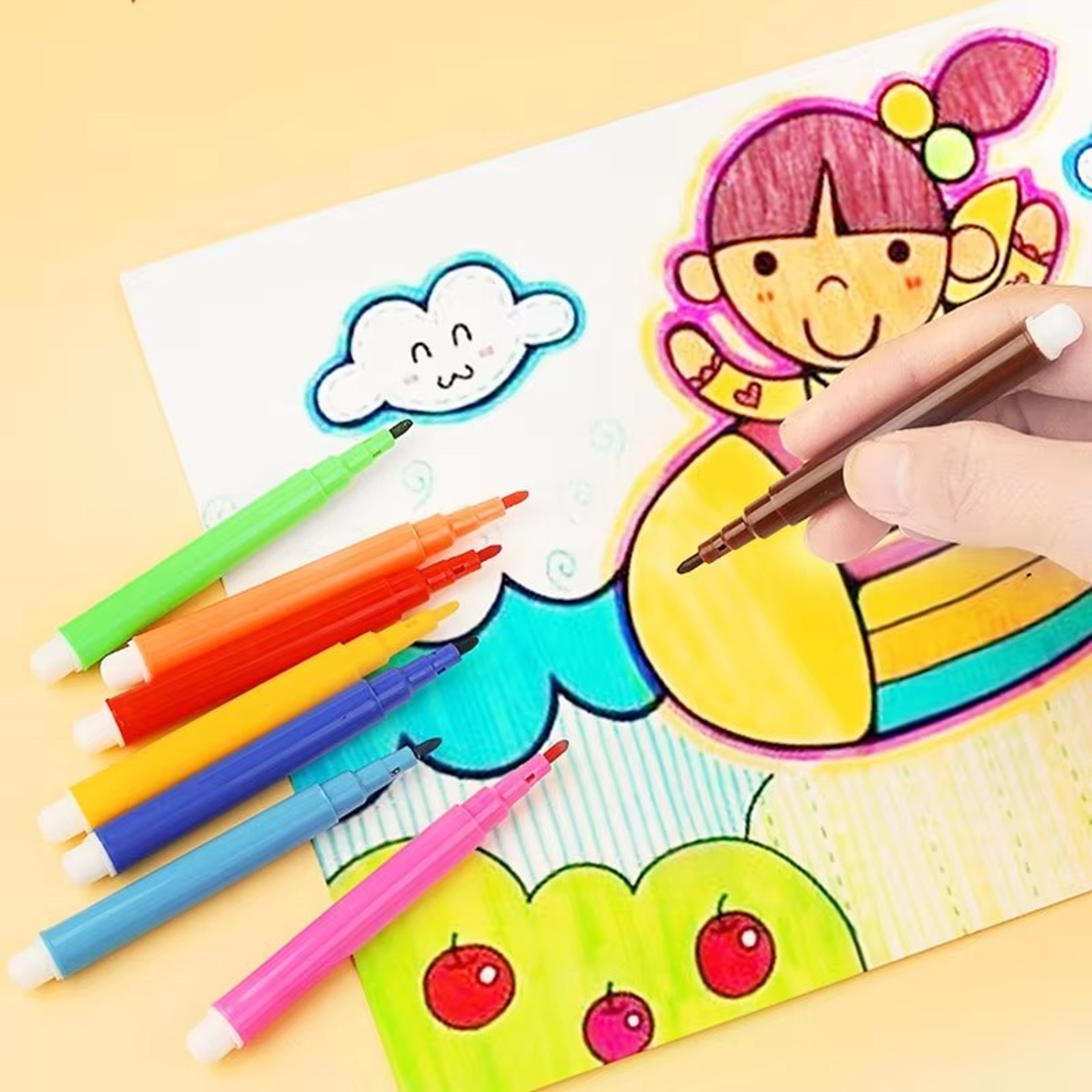 Mini Watercolor Marker Set for DIY Drawing & Canvas Painting – view 2