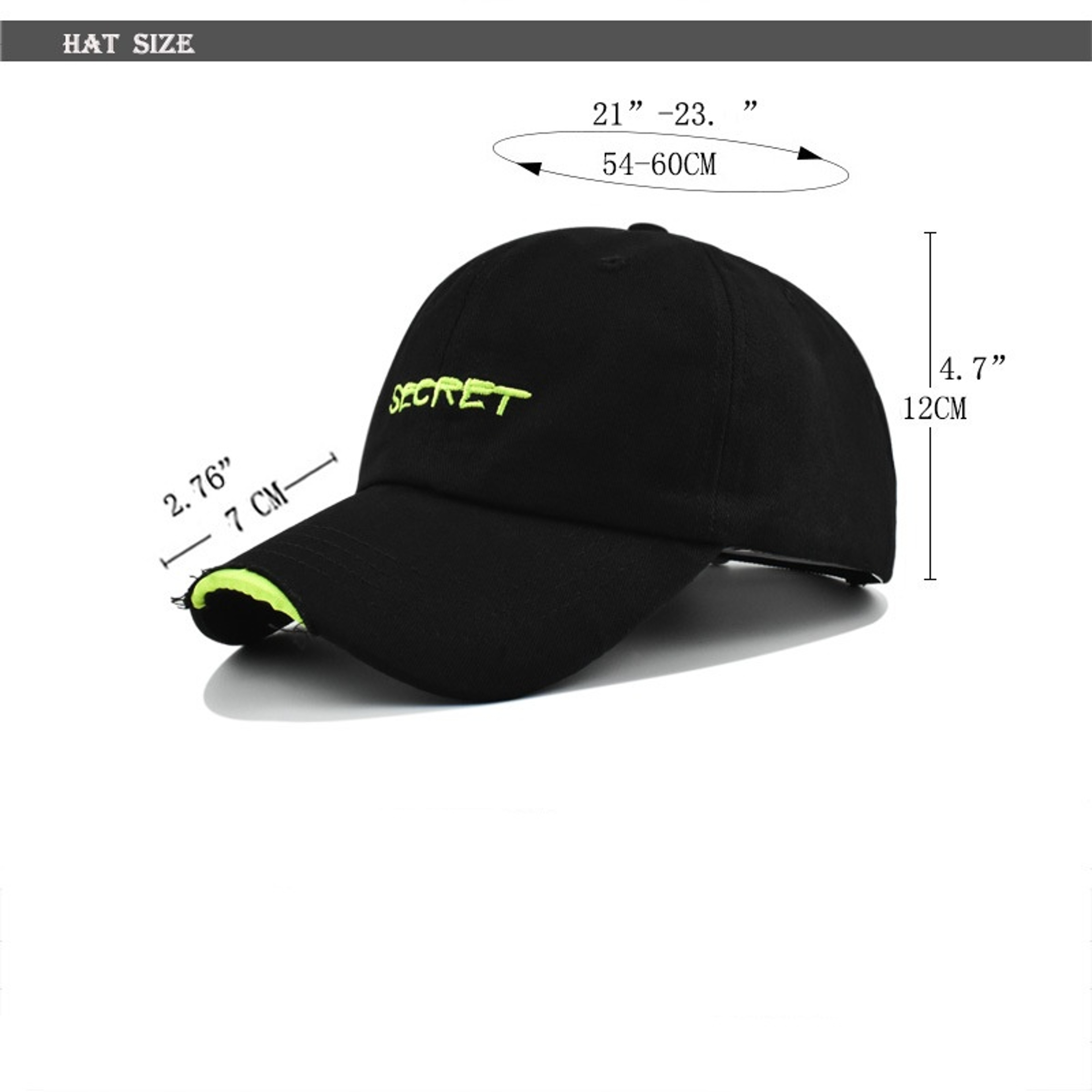 Adjustable Unisex Baseball Cap With Embroidered Letters Soft Top  Face Slimming 1
