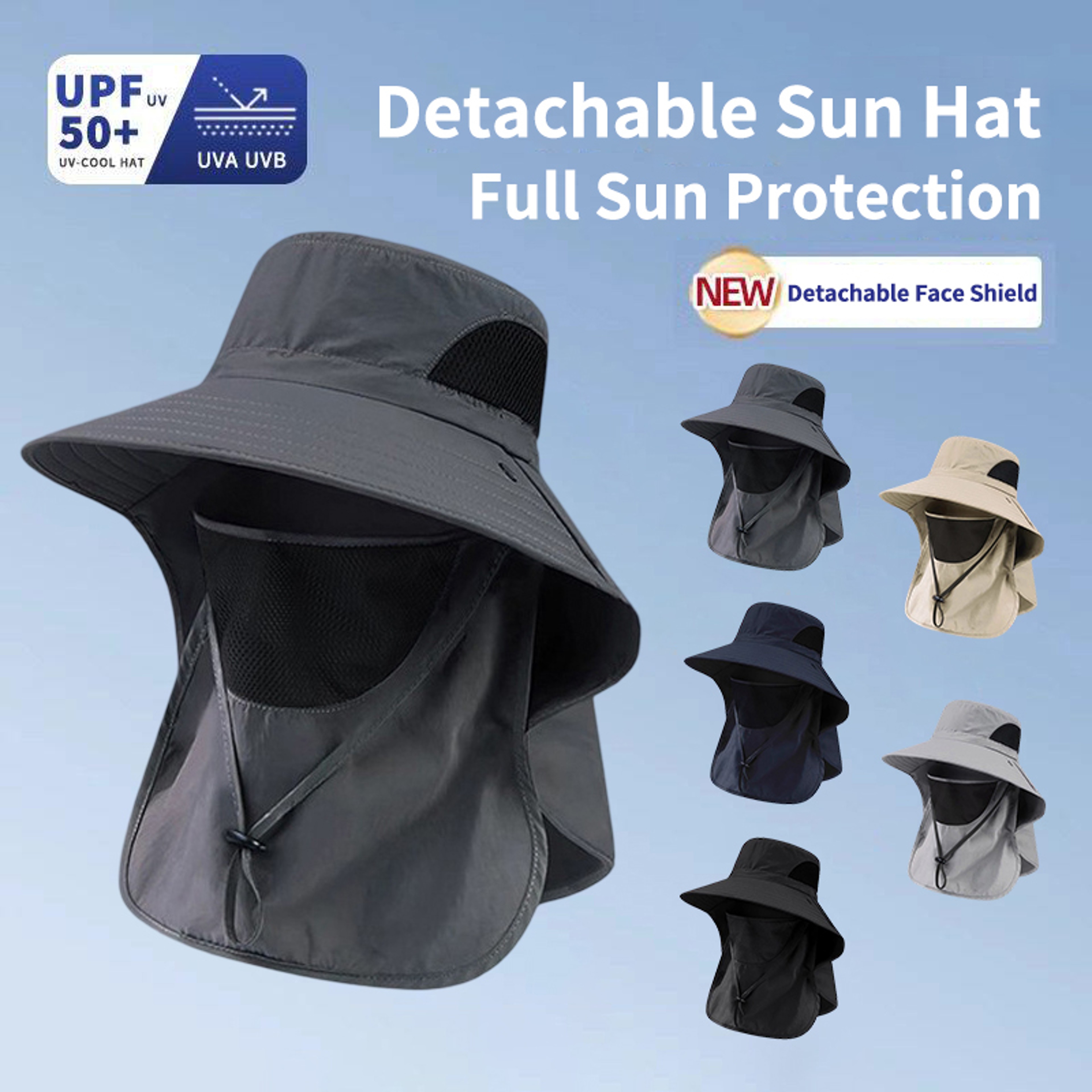 Premium UV Protection Sun Hat with Neck Flap Wide Brim Quick Dry Bucket Cap for Men & Women – view 4