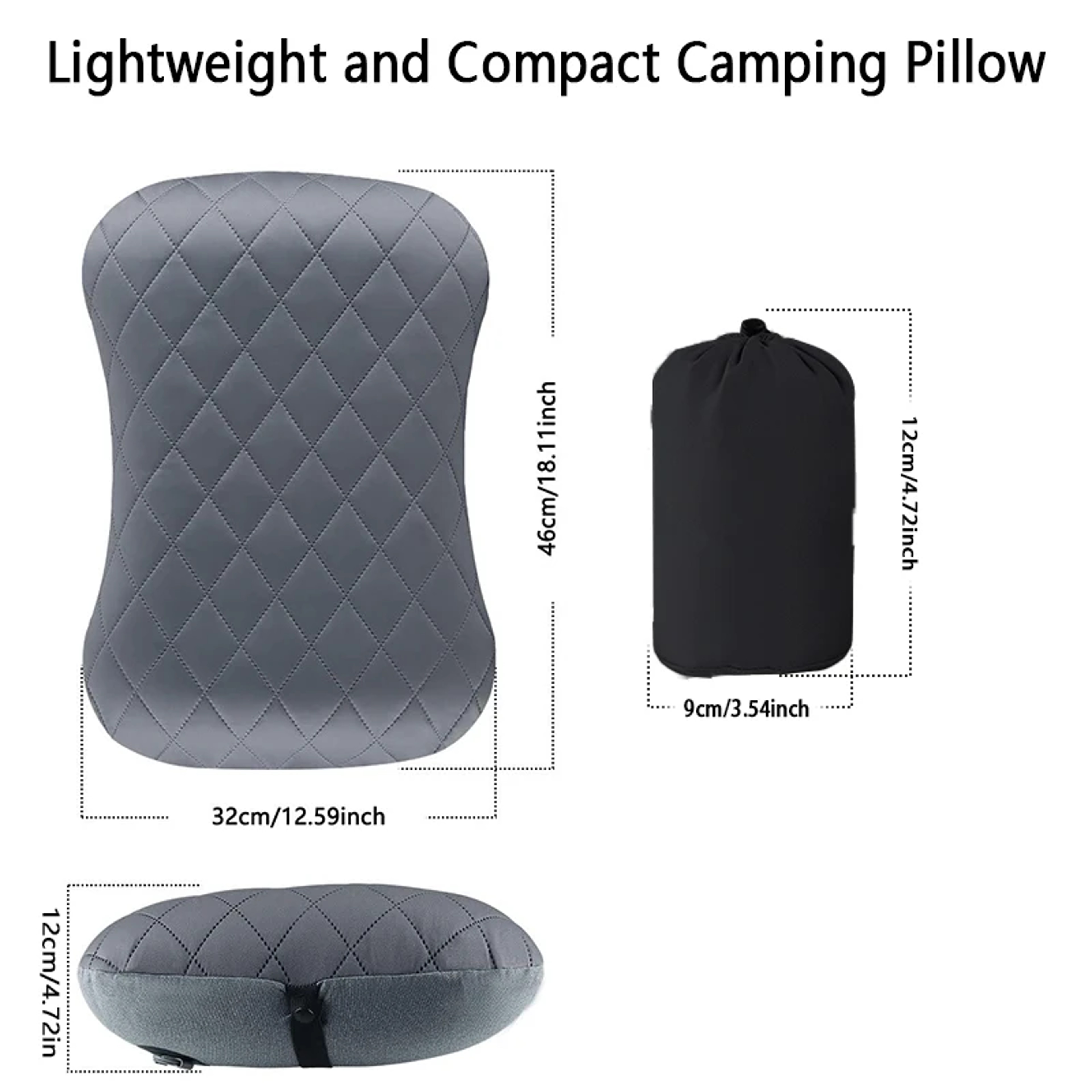 Ultralight Inflatable Neck  Lumbar Support Pillow Portable Washable Cover Travel Pillow 2