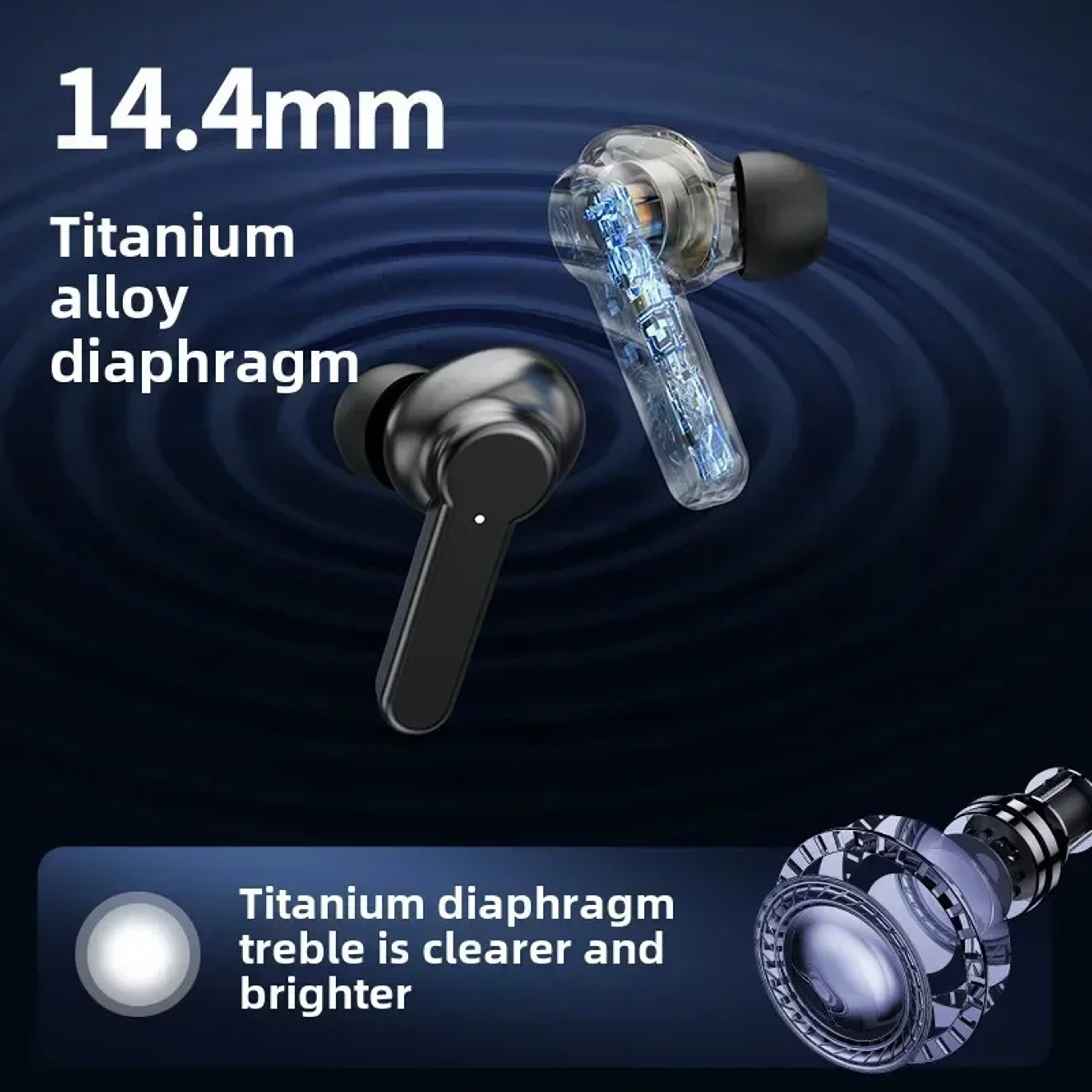 Wireless Bluetooth Earbuds with Noise Reduction & Bass Touch Control – view 4