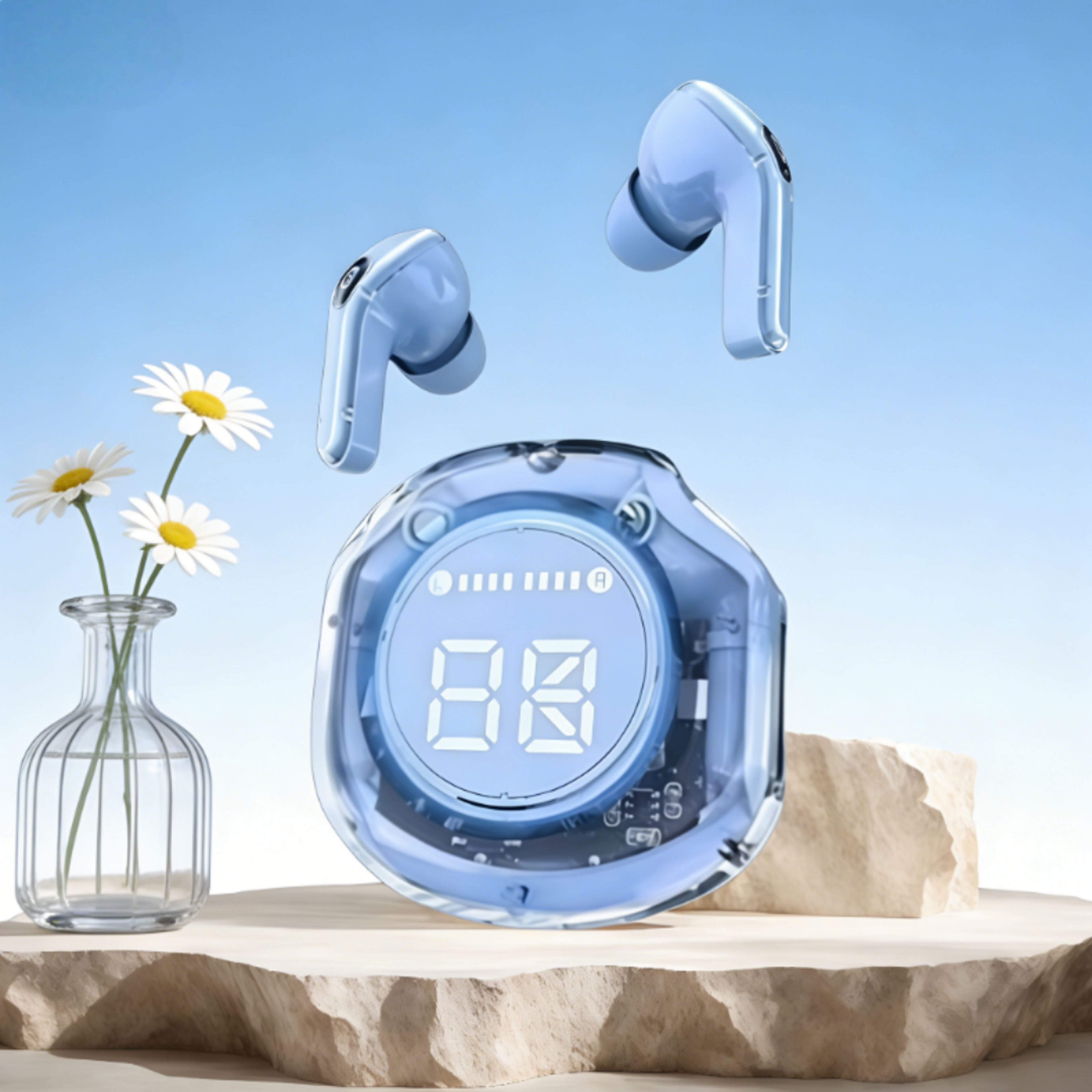LED Display Wireless Earbuds Bluetooth Headphones with Charging Case – view 1