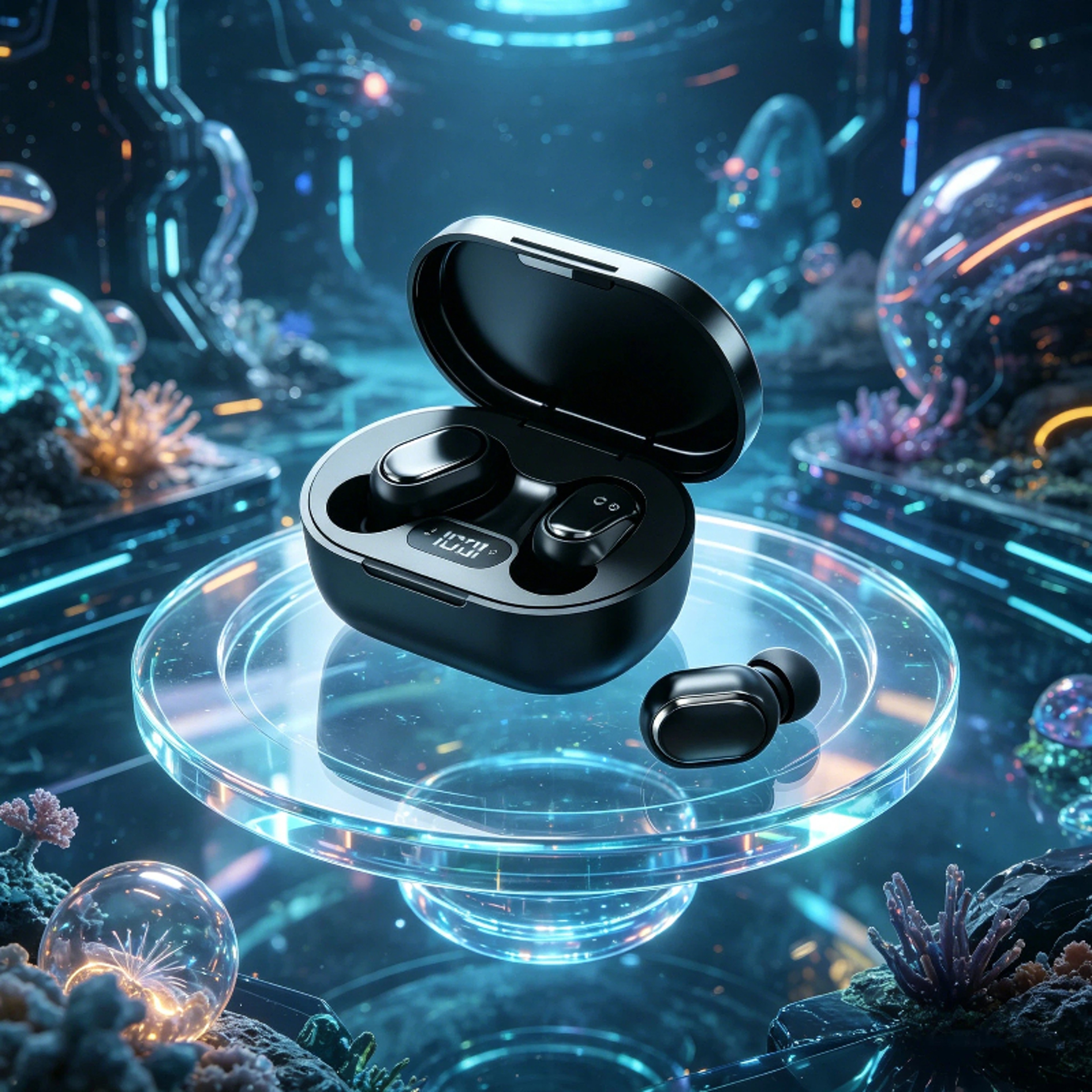 Wireless TWS Bluetooth Earbuds with Mic and Stereo HiFi Sound – view 1