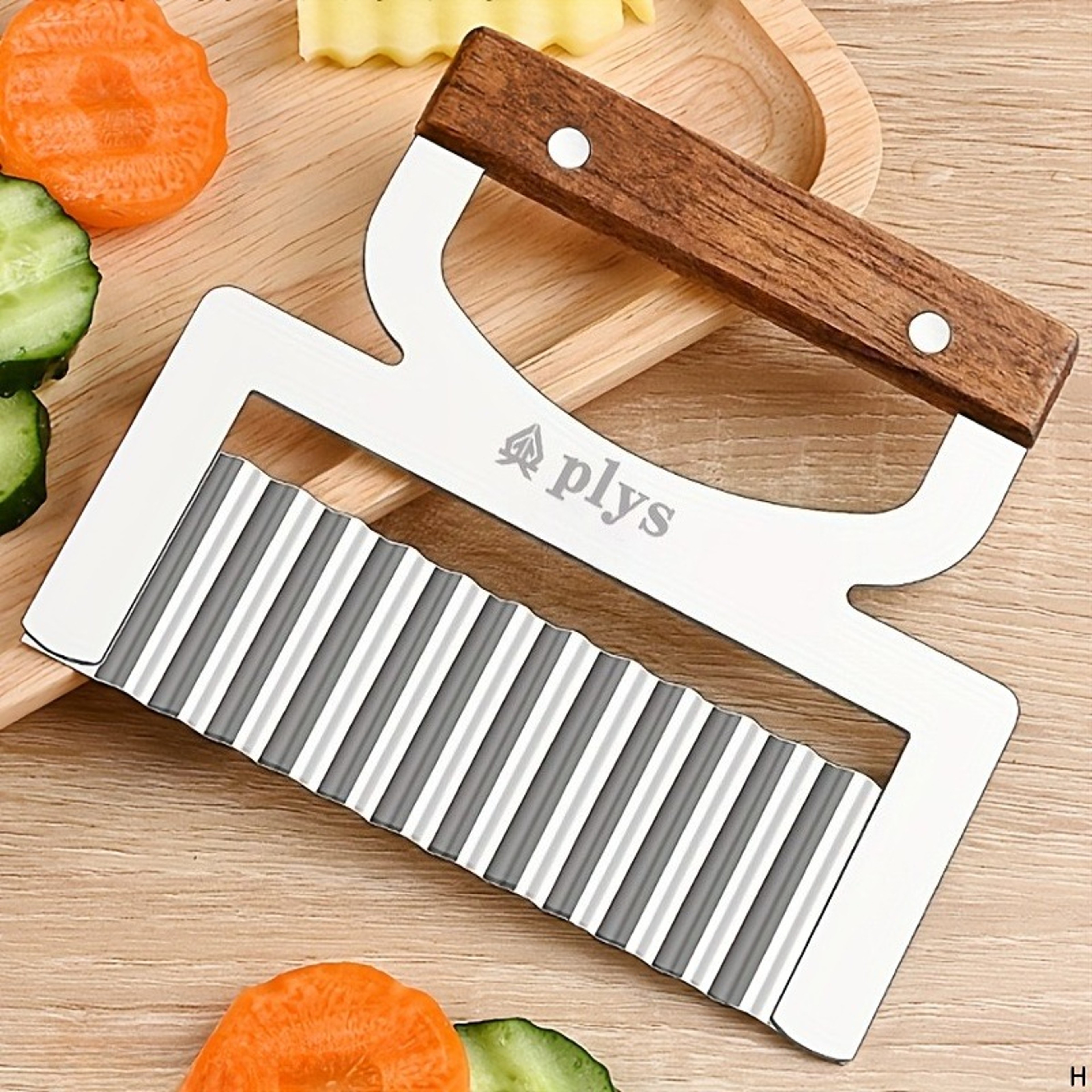 Premium Stainless Steel Potato Peeler  Wavy Knife Cutter Ergonomic Fruit  Vegetable Tool 5