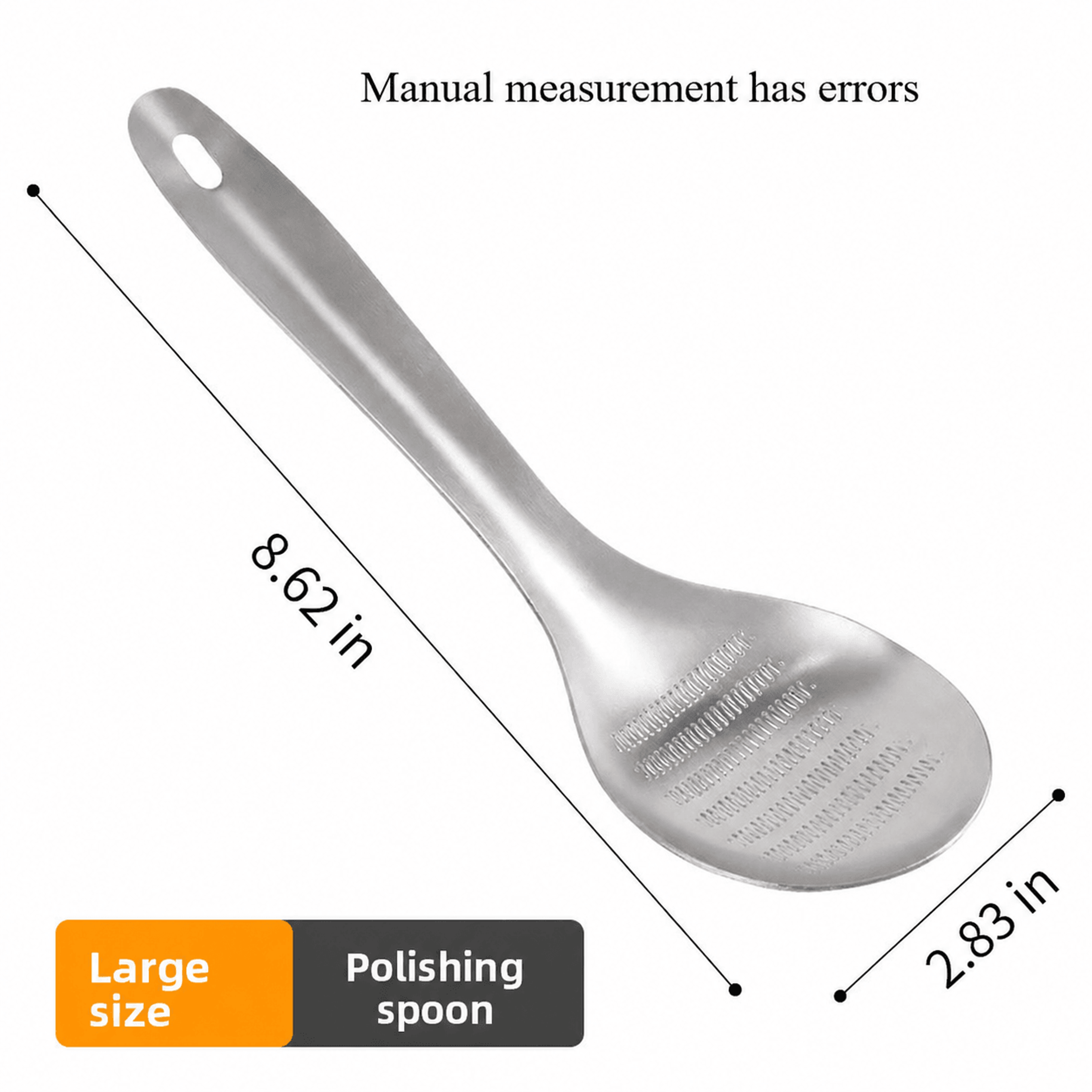 Stainless Steel Garlic Ginger Grater  Root Vegetable Grinder Spoon 5