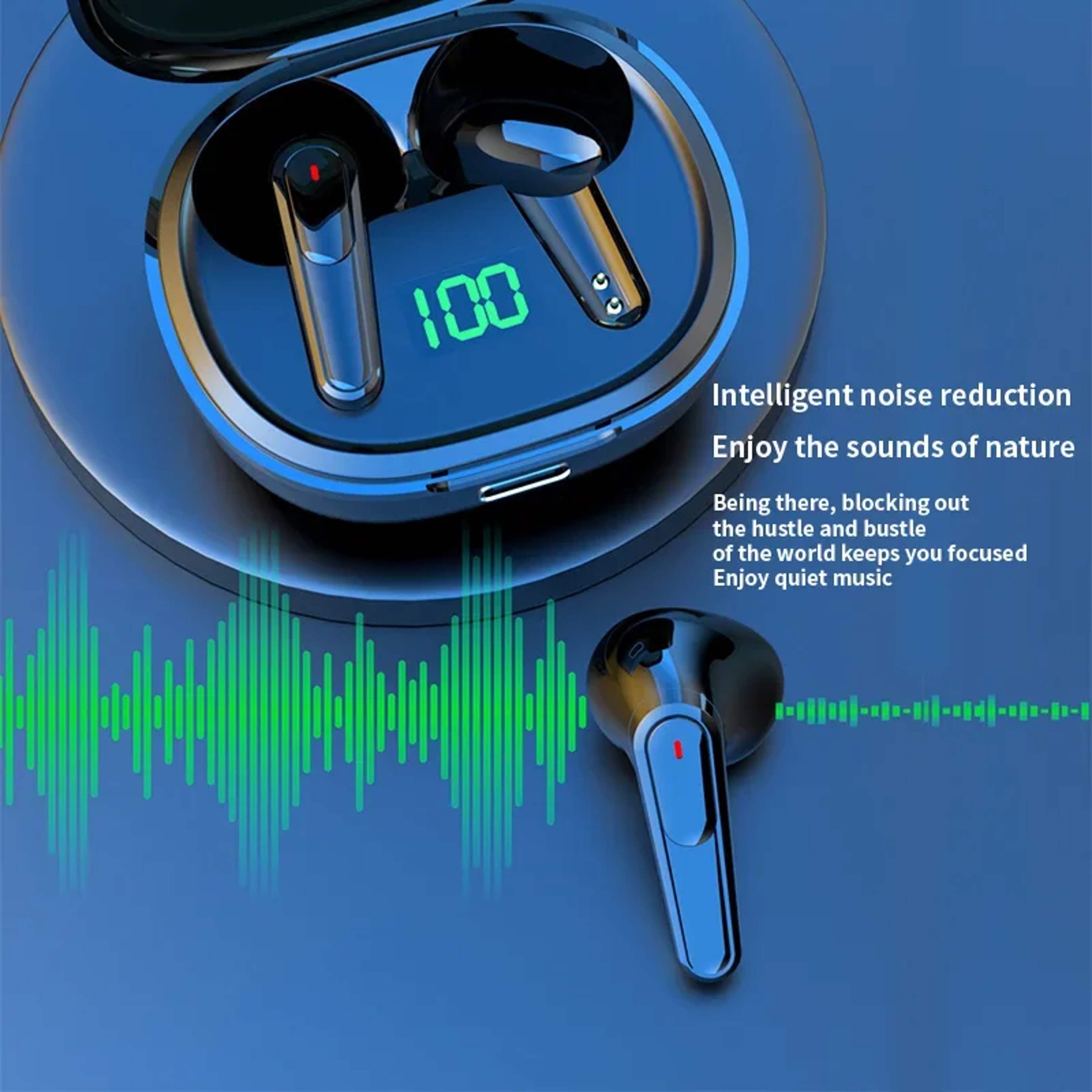 Hi Fi Stereo Wireless Bluetooth Earbuds with Noise Reduction Sports Headset – view 6