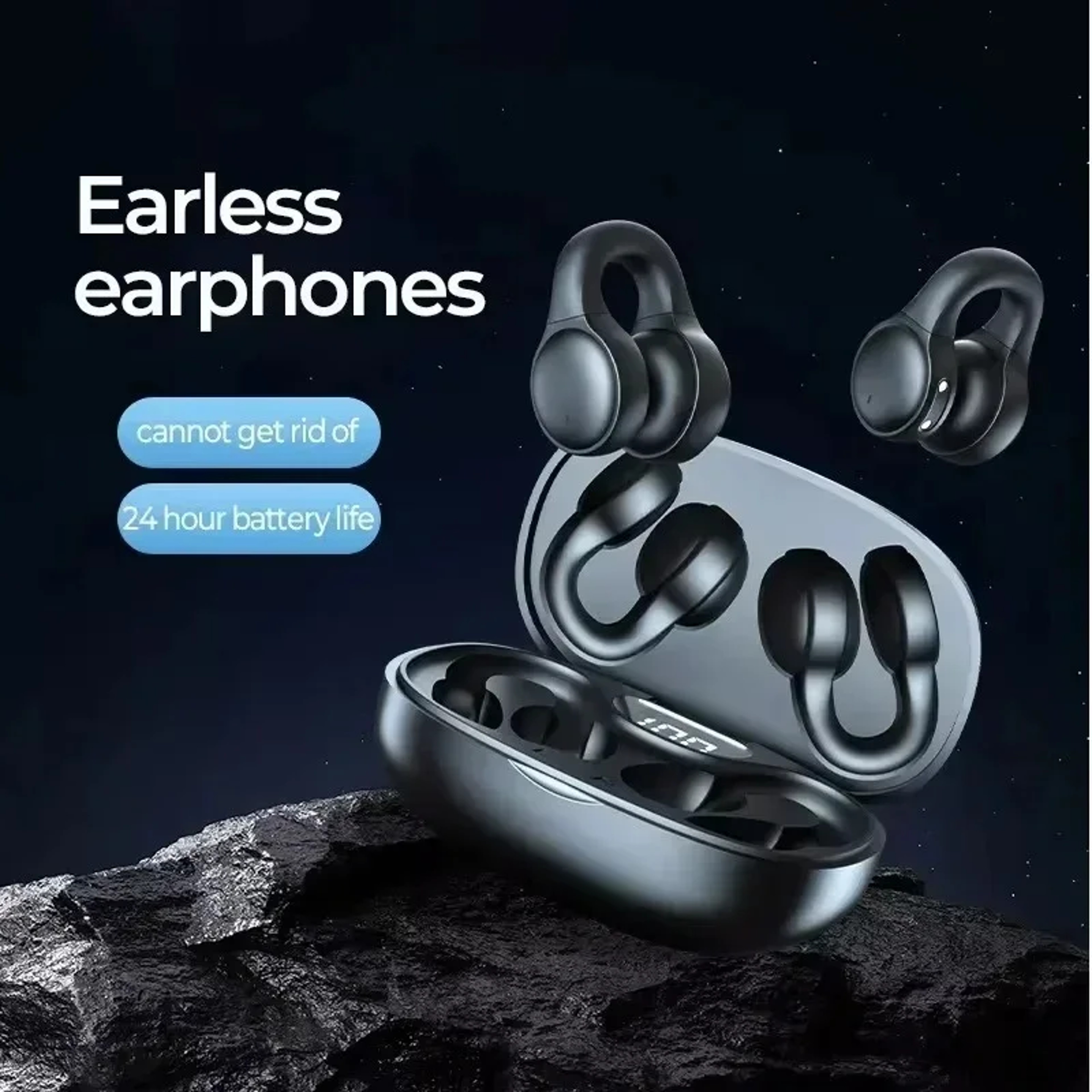 Premium Bluetooth wireless earbuds with Noise Reduction and LED Power Display Touch Control – view 2
