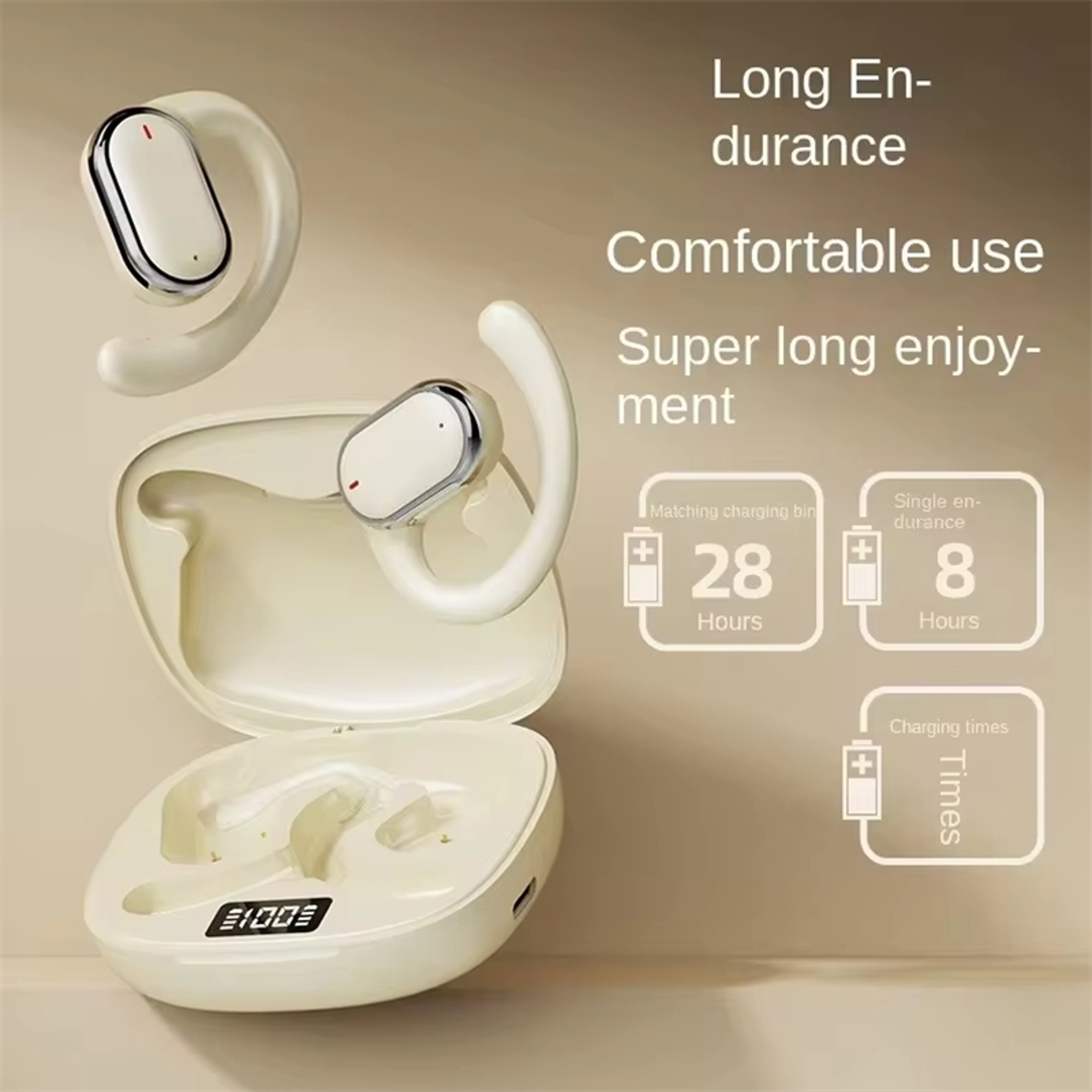 Wireless Sleeping Earbuds with HD Mic Mini TWS Bluetooth Headphones – view 3