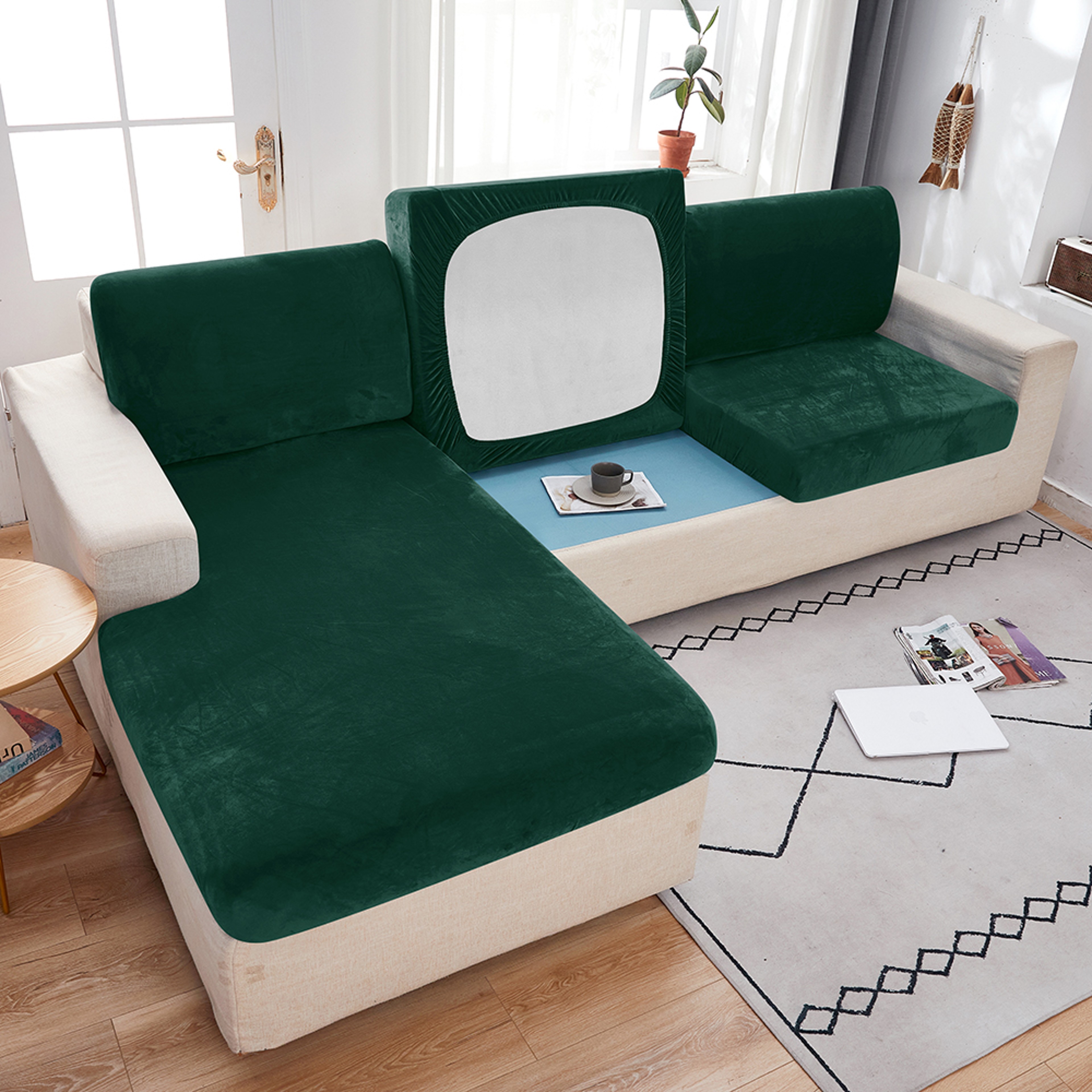 Premium Anti Slip Plush Sofa Cover Elastic Couch Protector for Living Room & Bedroom – view 13