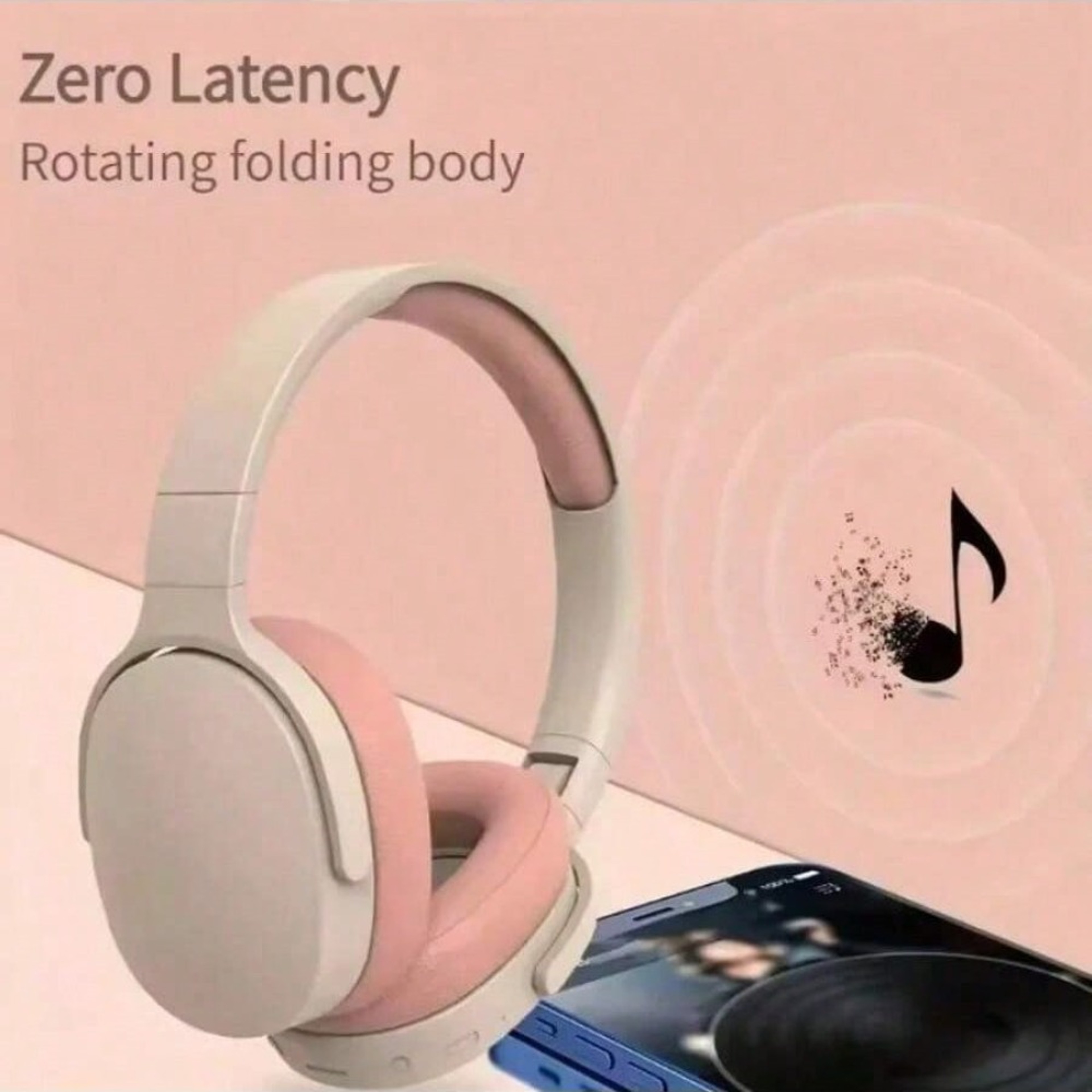 Macaron Wireless Over Ear Bluetooth Headphones with Microphone – view 2