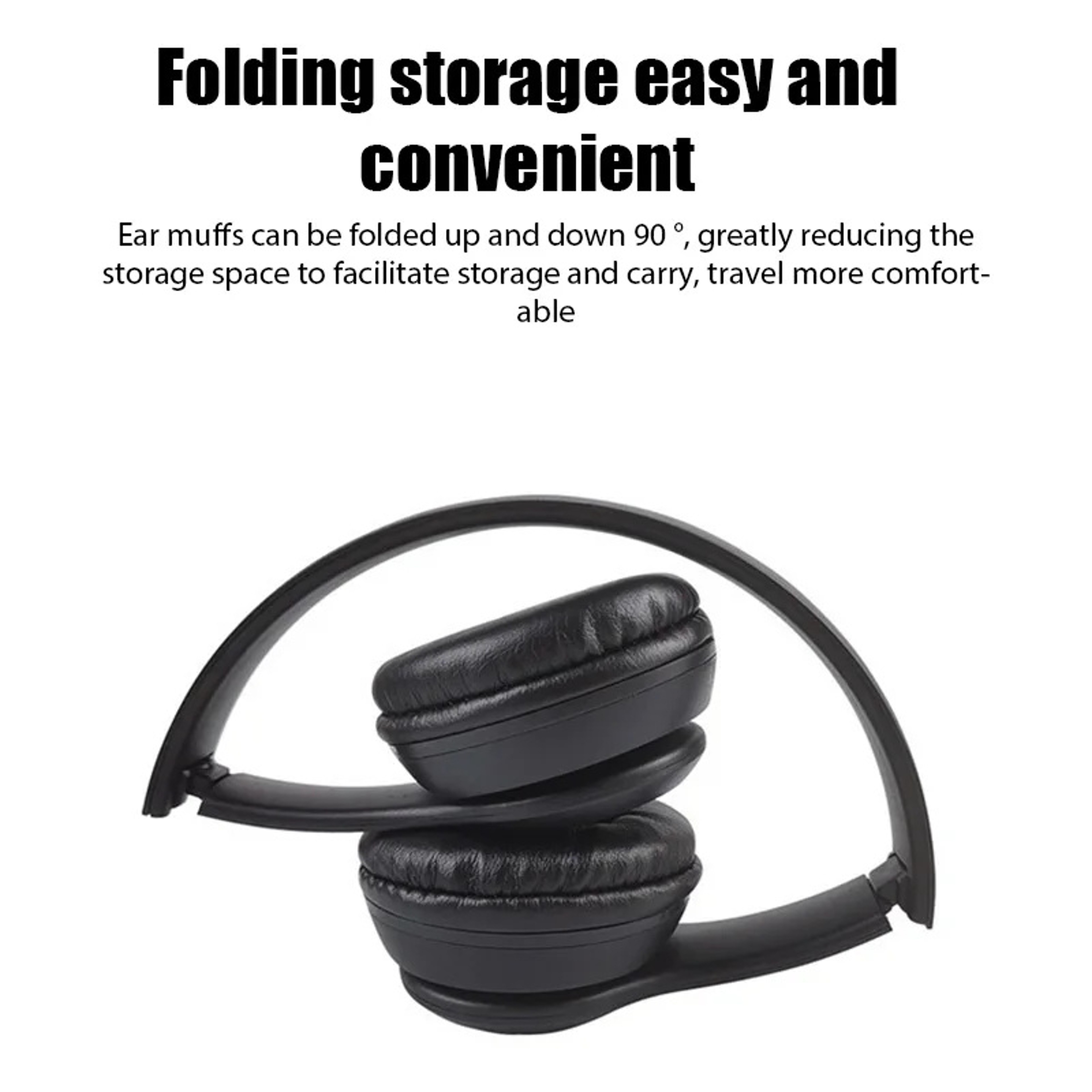 Elite Foldable Wireless Bluetooth Headphones with Built in Mic – view 4