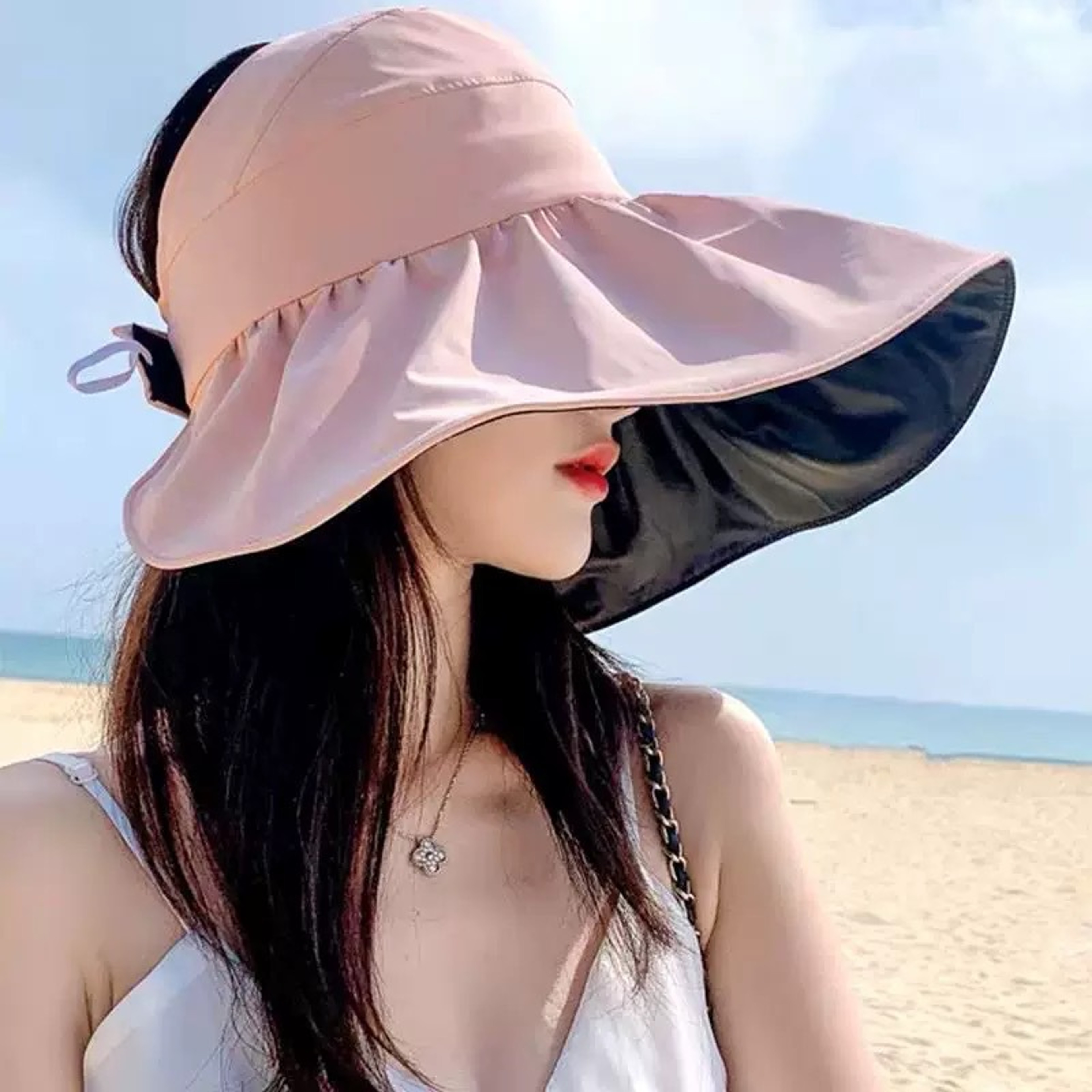 Wide Brim Foldable Sun Hat For Women Packable UV Protection Bucket Hat 5