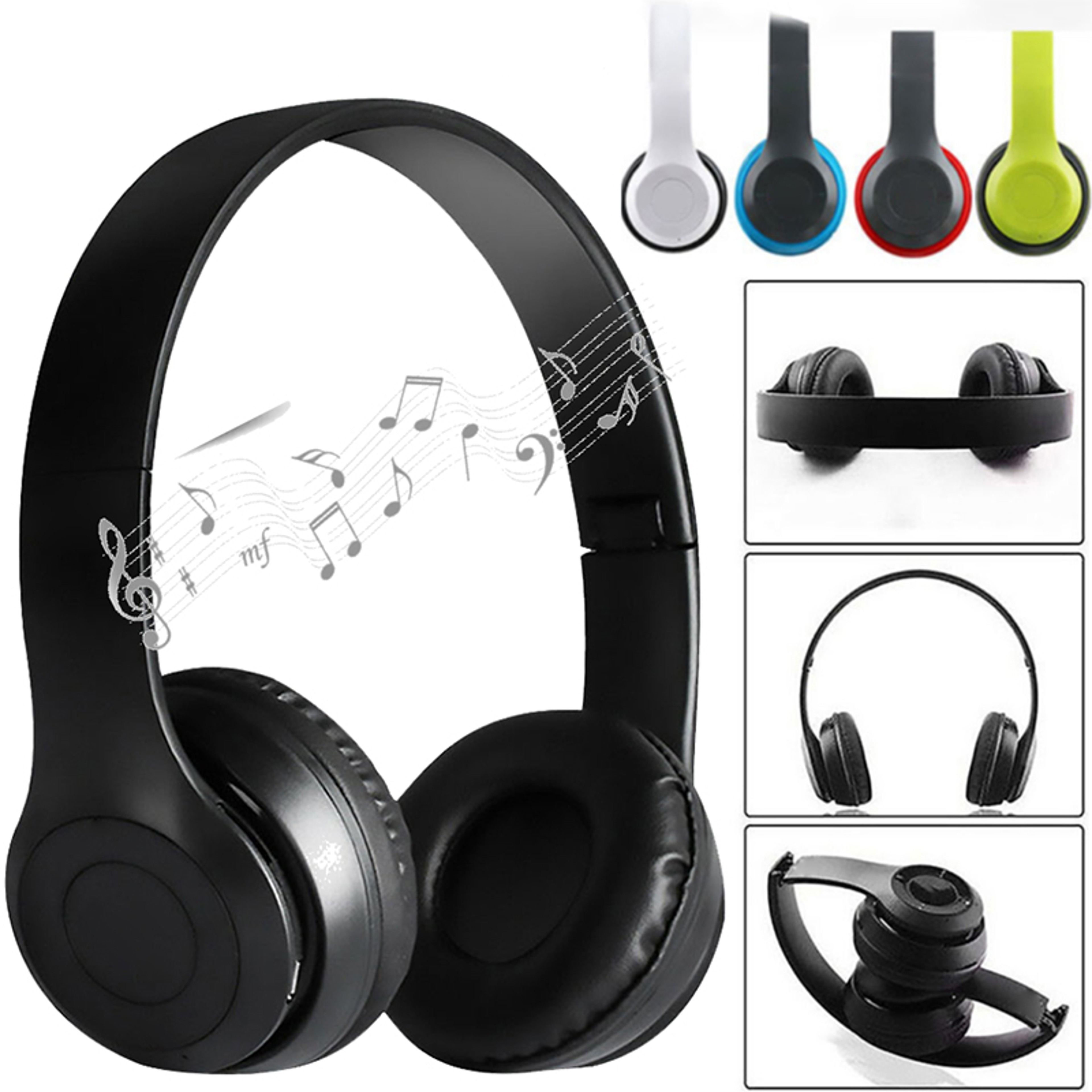 Foldable Wireless Bluetooth Headphone With Mic HiFi Stereo Bass Headset 0