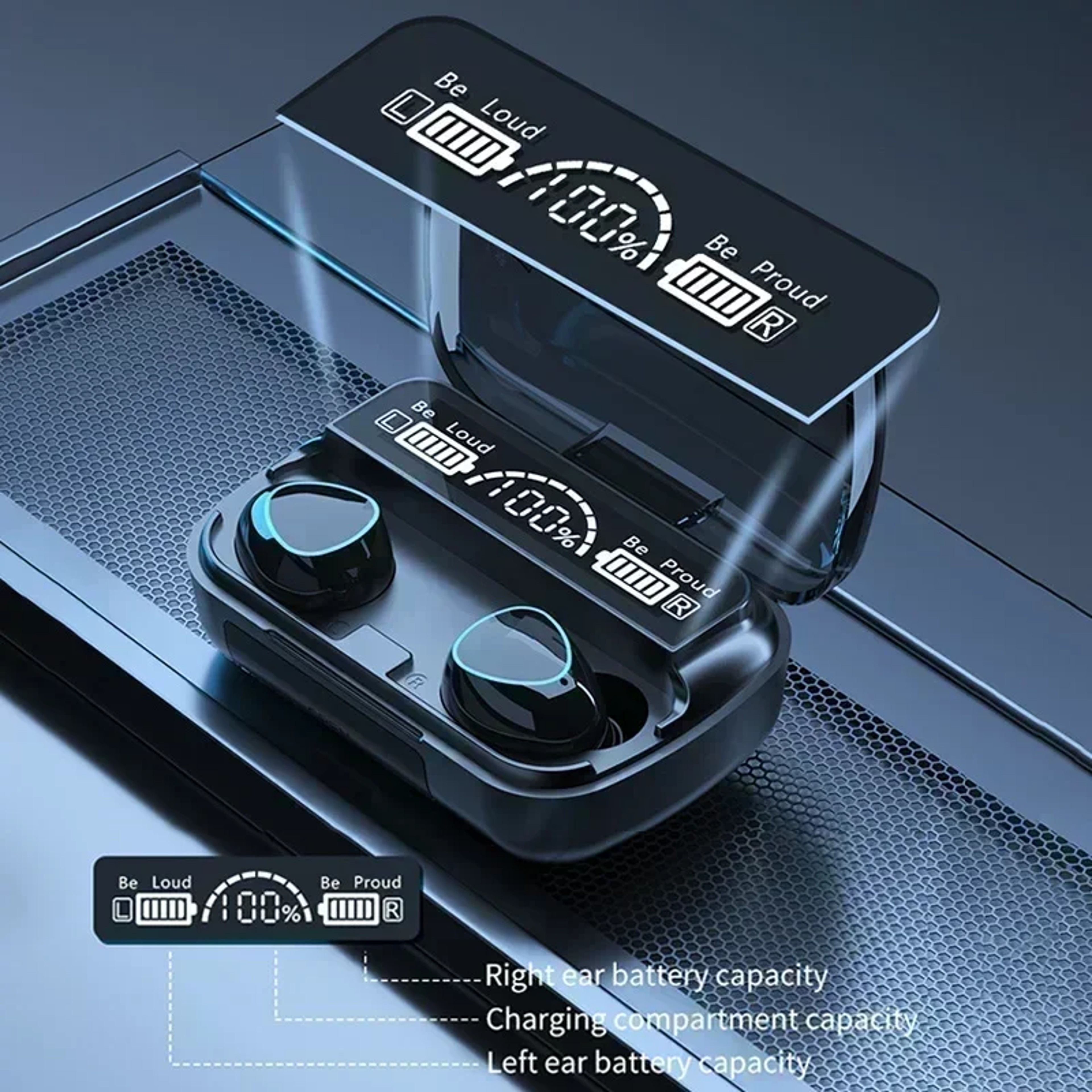 Wireless Bluetooth Earbuds with Smart LED Power Display and HiFi Stereo – view 2