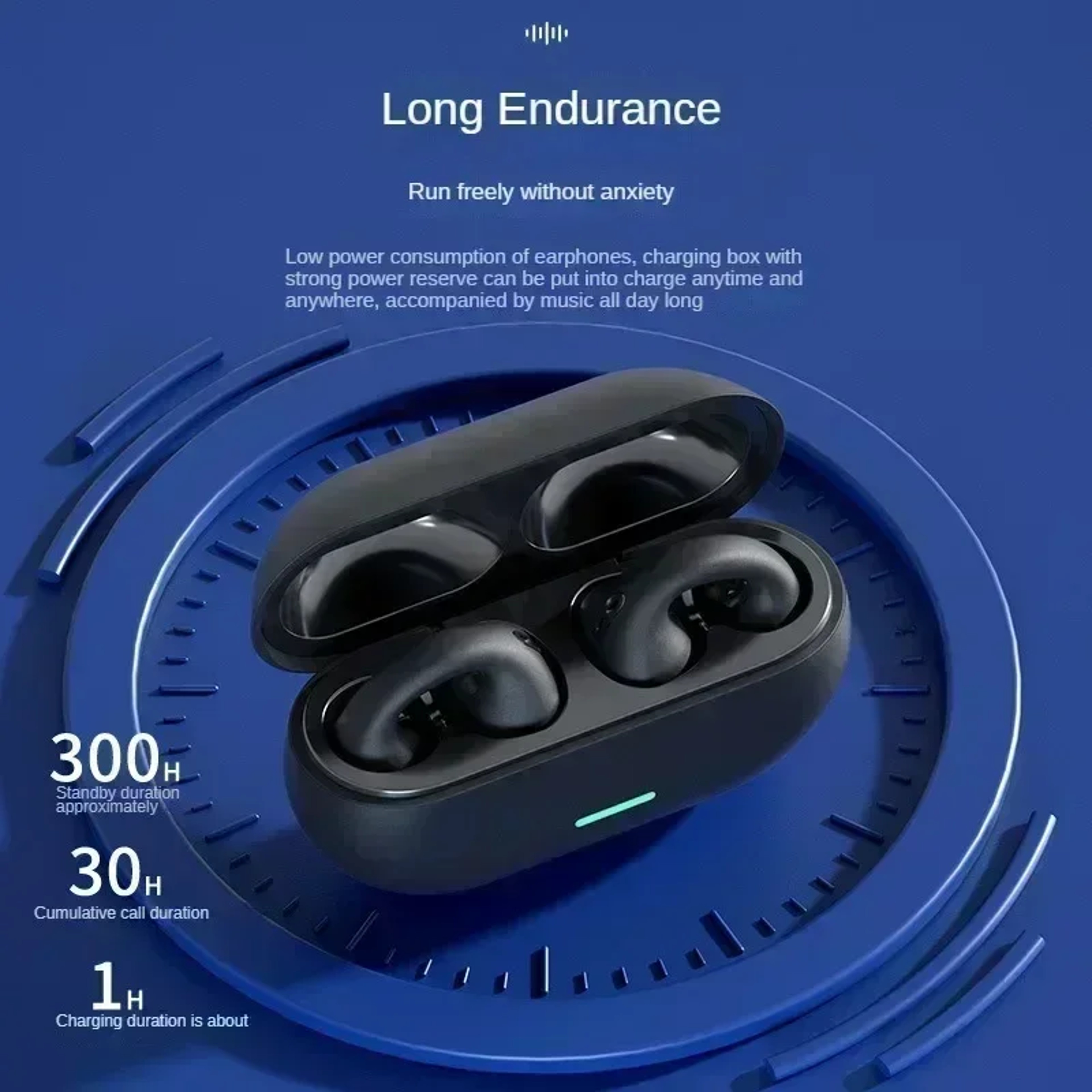 SonicClip Pro Open Ear Wireless Earbuds Bone Conduction Bluetooth Headset – view 2