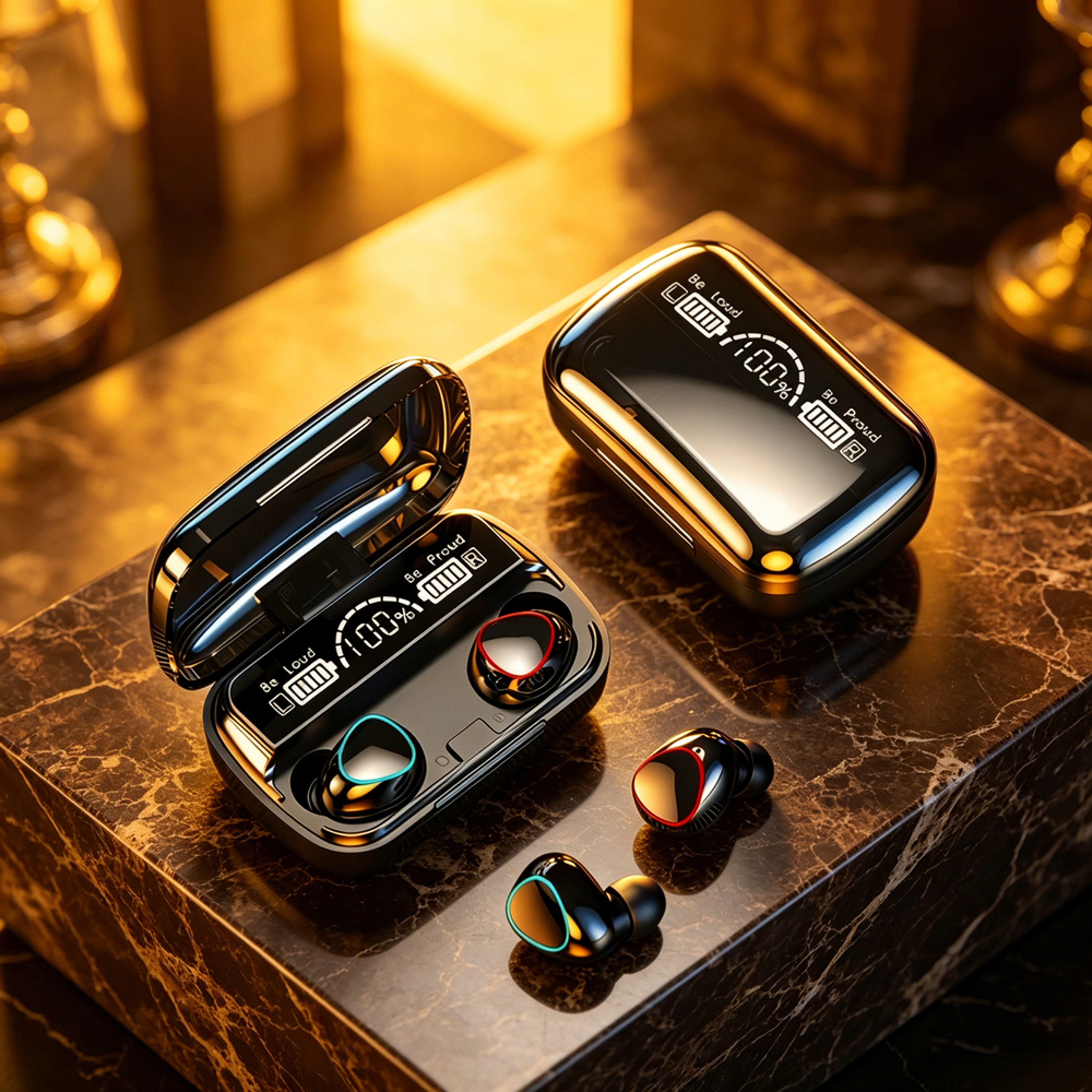 Wireless Bluetooth Earbuds with LED Display Waterproof Gaming Headset – view 1