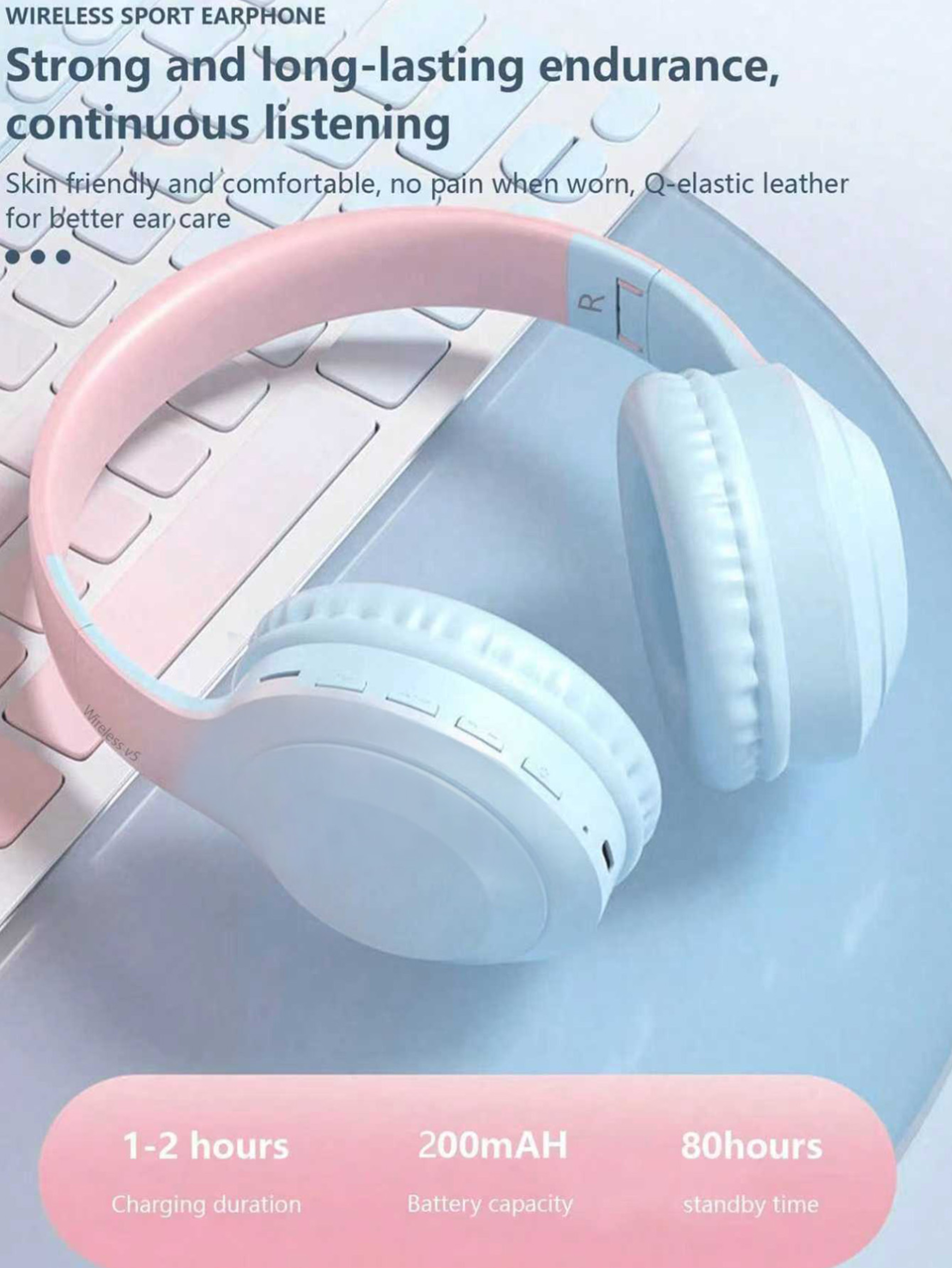 Premium Foldable Wireless Gaming Headset With Low Latency  Noise Cancelling Mic 0