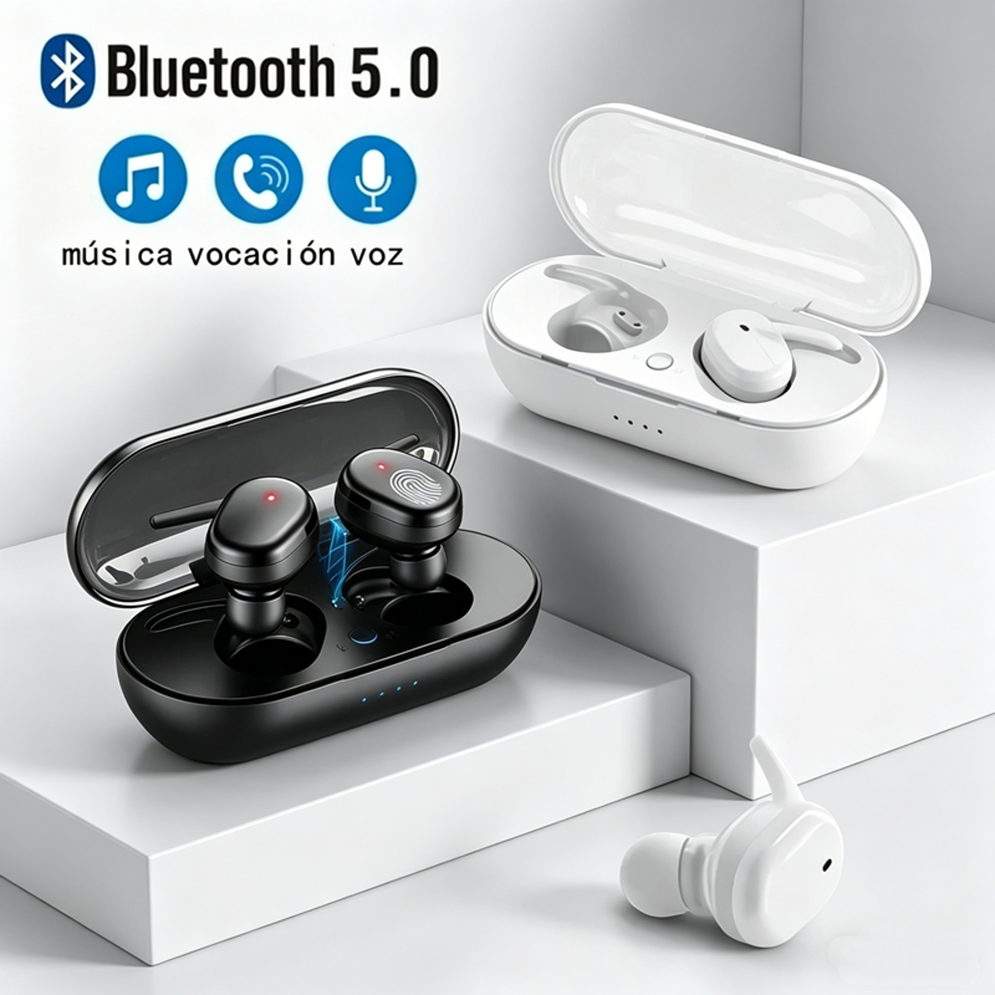 Bluetooth TWS Wireless Earbuds with Noise Reduction and Waterproof In Ear Design – view 3