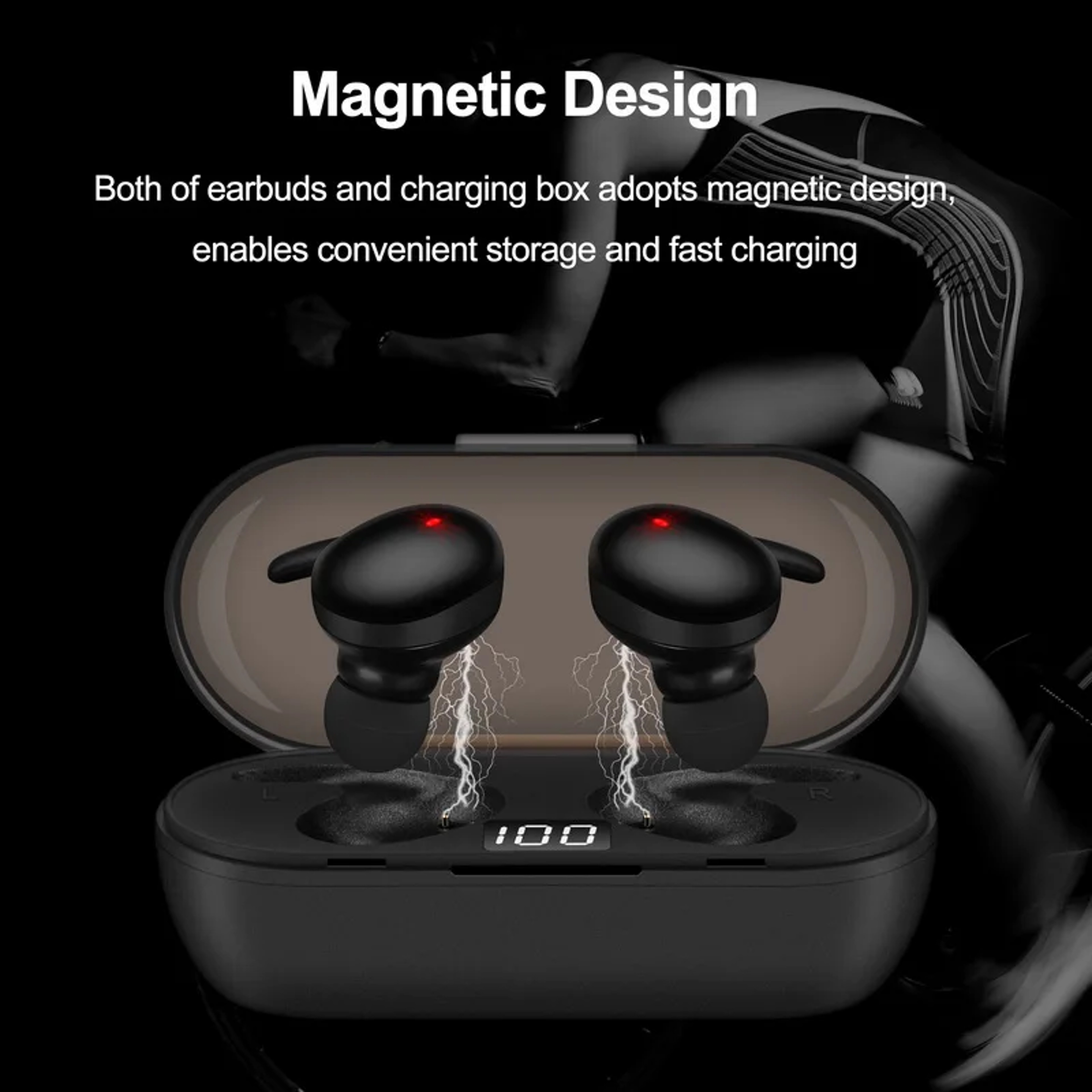 Bluetooth TWS Wireless Earbuds with Noise Reduction and Waterproof In Ear Design – view 5