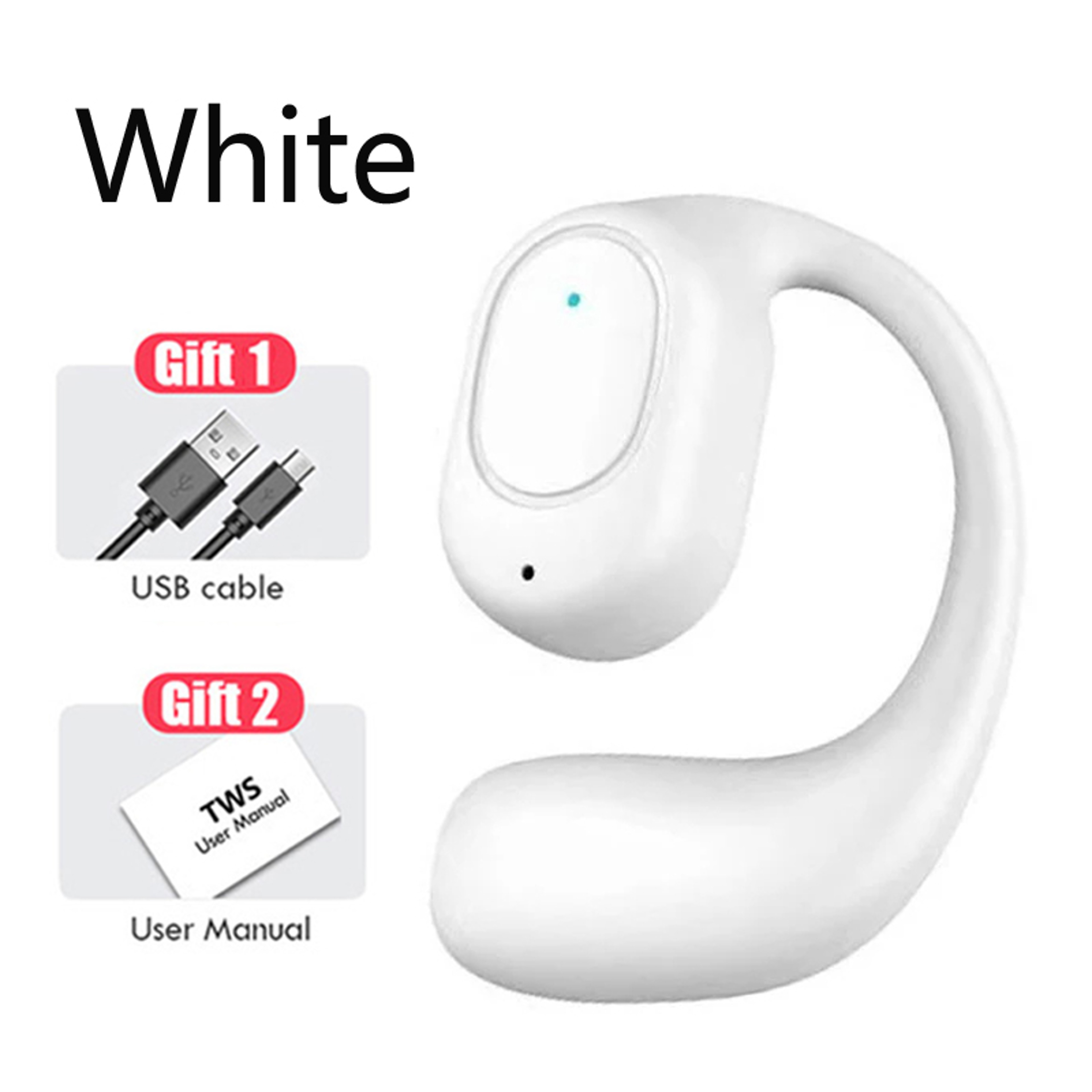 Wireless Bluetooth Bone Conduction Headphones With Microphone Handsfree Noise Canceling Headset – view 7