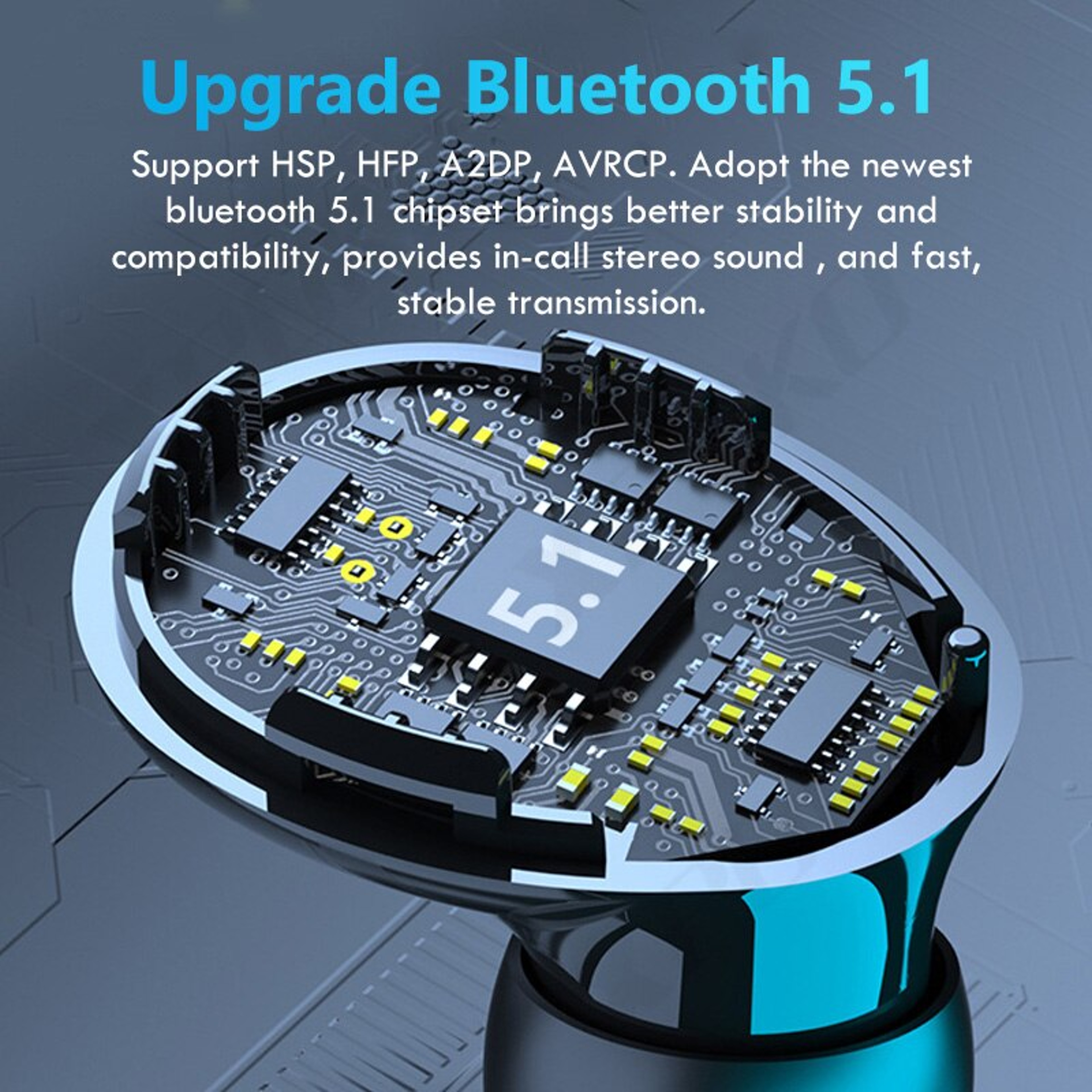True Wireless Bluetooth Earphones with Mic and Charging Case – view 2