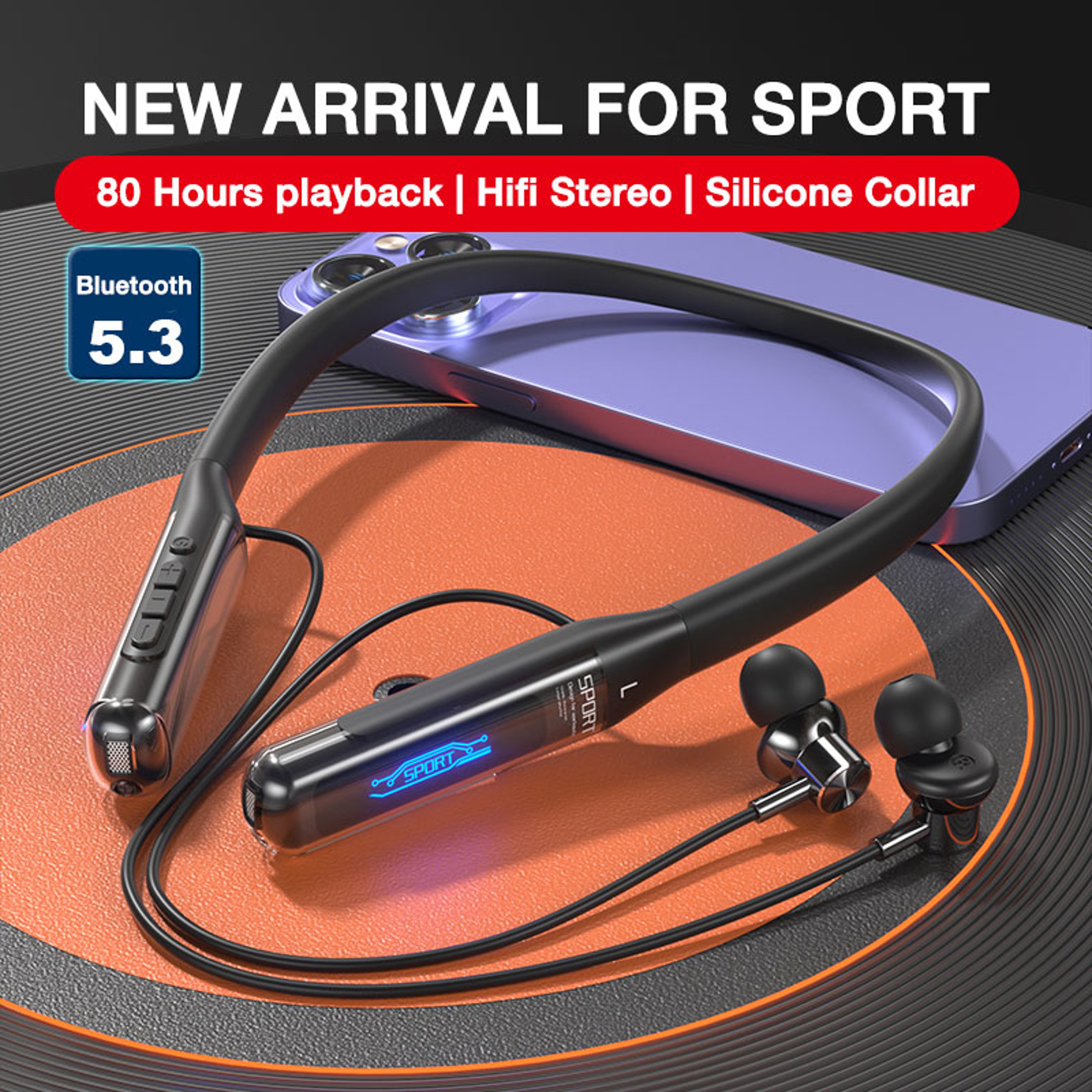 Endurance Pro Wireless Bluetooth Neckband Earphones With Mic Long Battery Life  Deep Bass Stereo 0