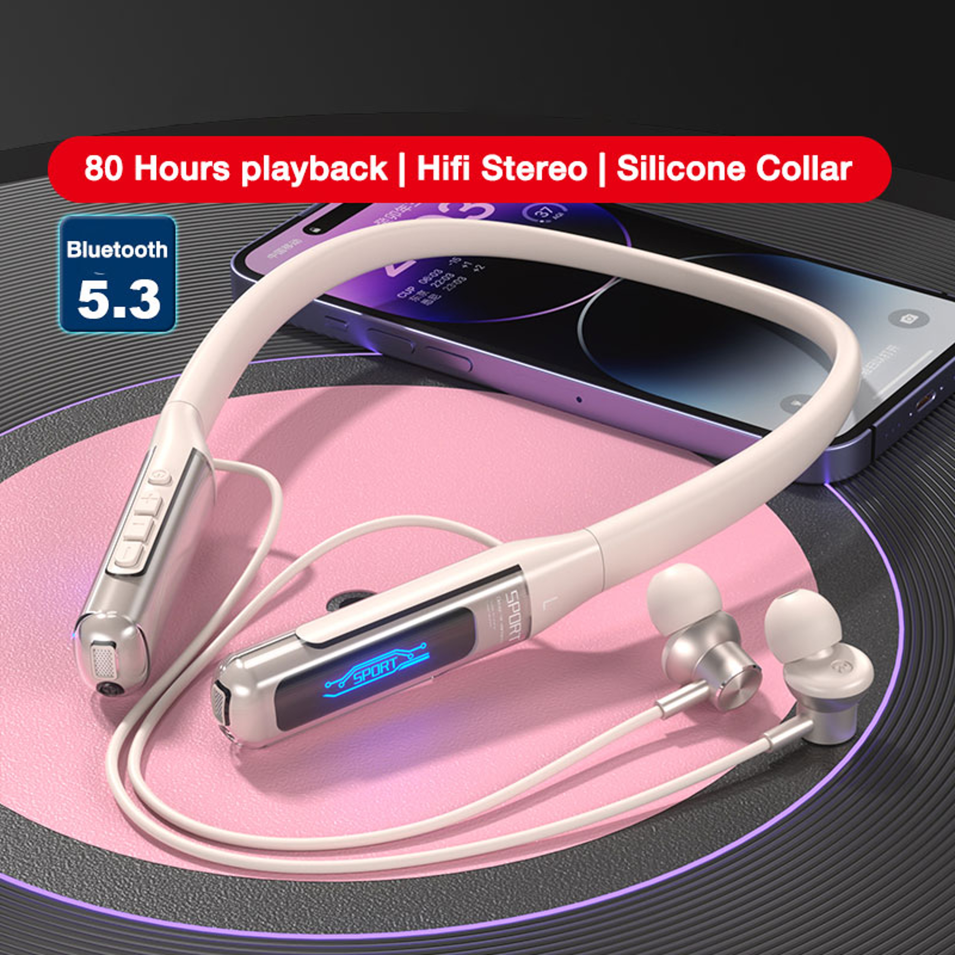 Endurance Pro Wireless Bluetooth Neckband Earphones With Mic Long Battery Life  Deep Bass Stereo 6