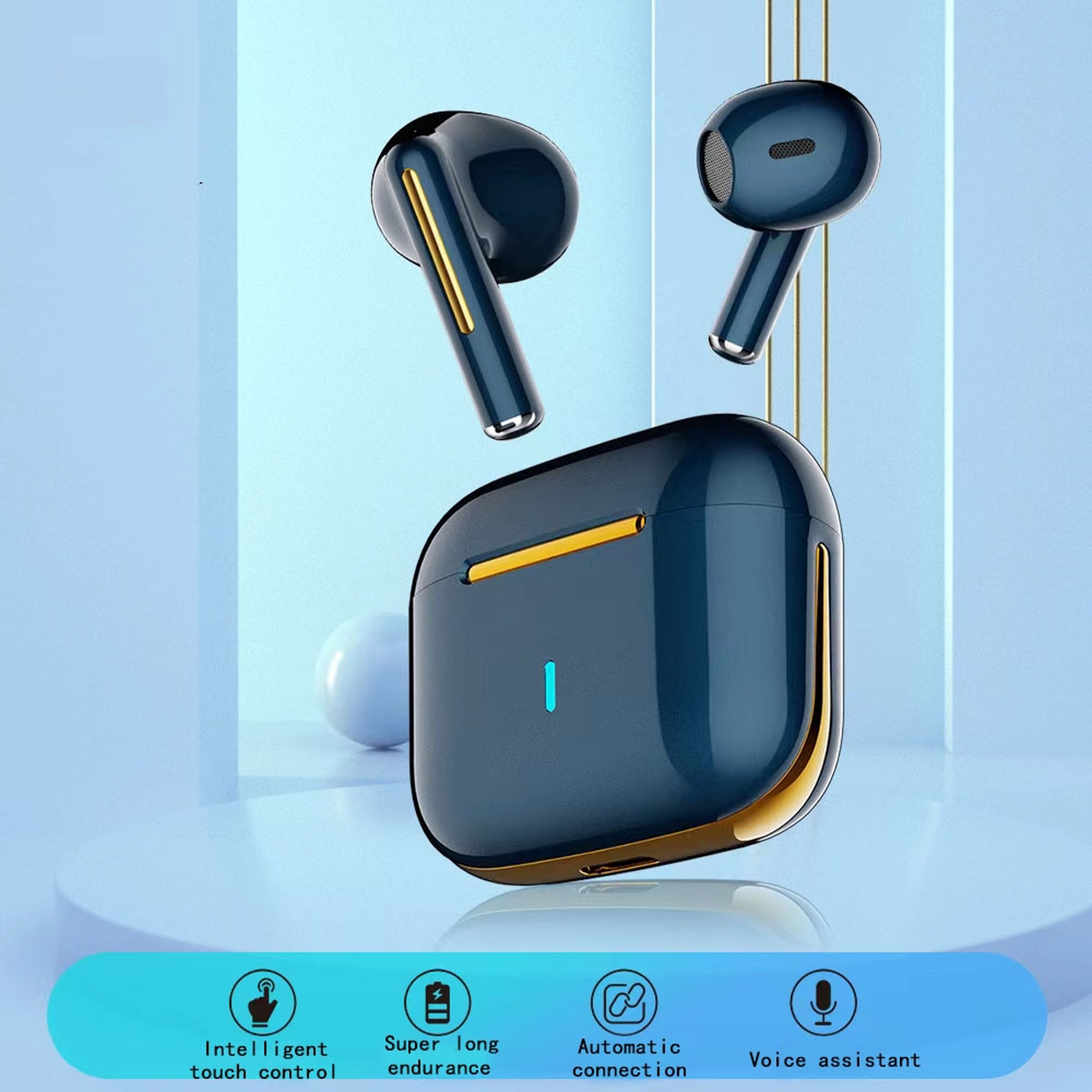 Premium Bluetooth True Wireless Earbuds Touch Control Waterproof Earphones 0