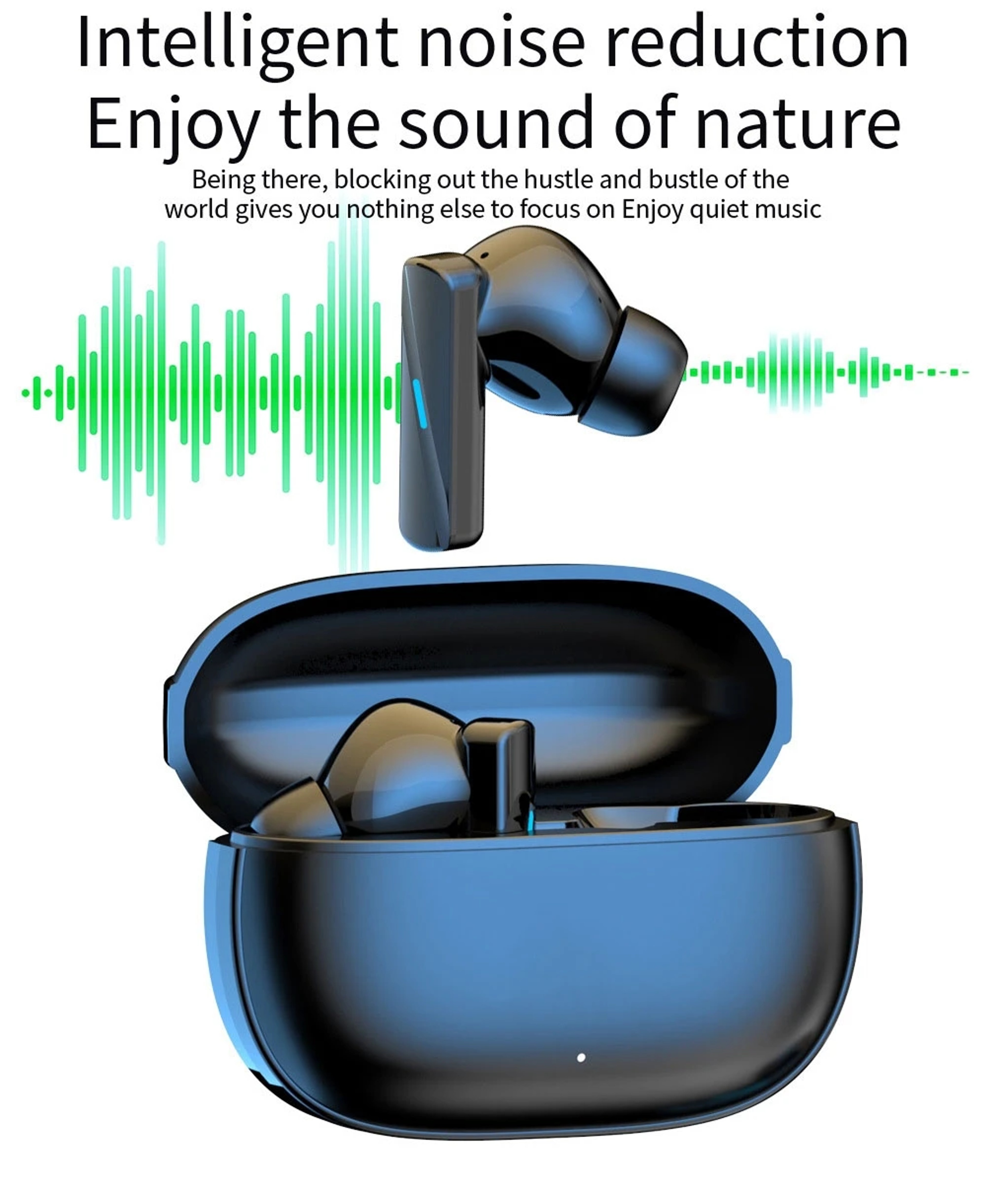 Premium Bluetooth Wireless Earbuds With Touch Control  Mic Hi Fi Stereo Comfort 1