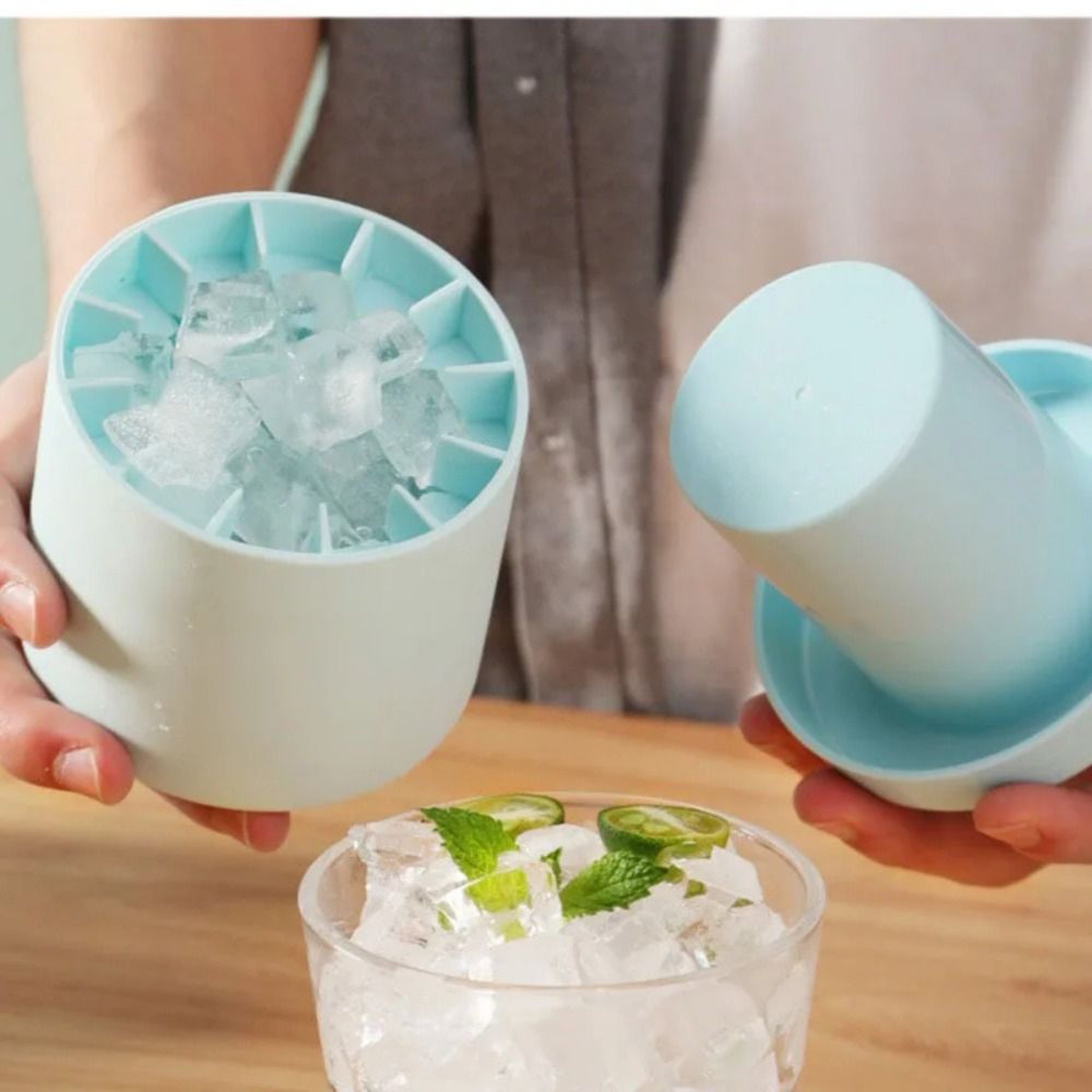 Portable Silicone Quick Freeze Ice Maker Tray Reusable Ice Cube Maker for Drinks & Summer Cooling – view 2