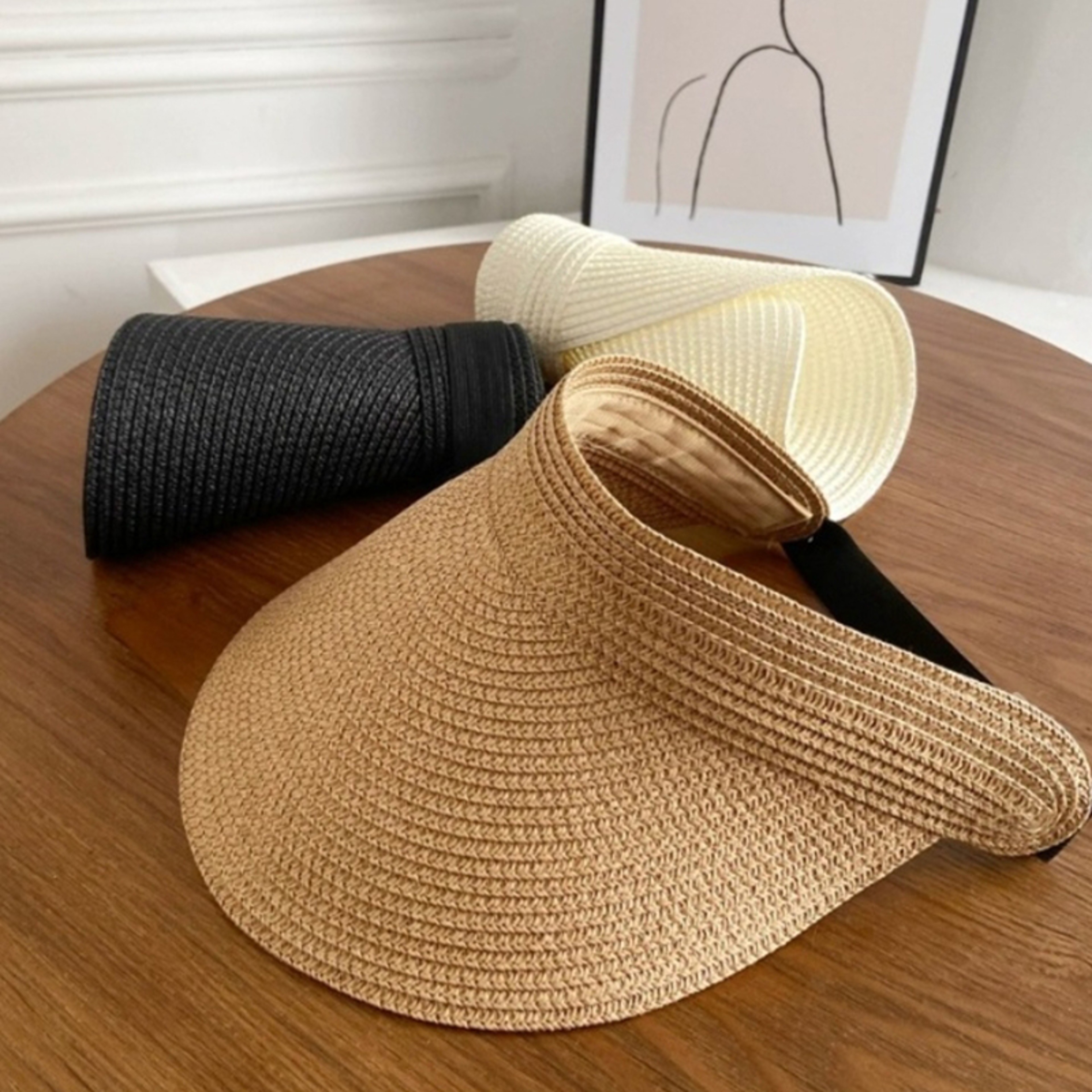 Ultimate Womens Wide Brim Straw Visor Adjustable UV Protection Sun Hat for Beach & Travel – view 5