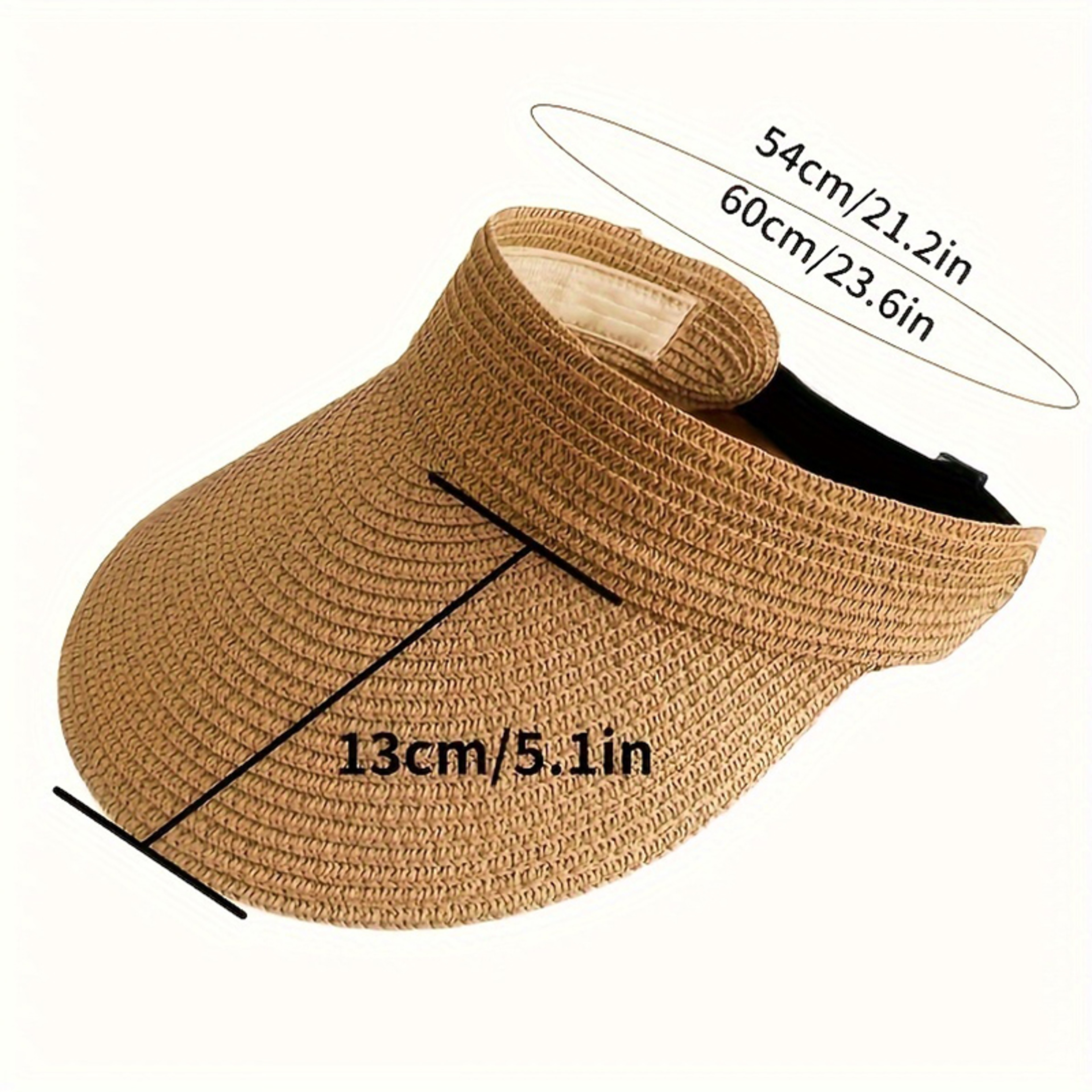 Ultimate Womens Wide Brim Straw Visor Adjustable UV Protection Sun Hat for Beach & Travel – view 6