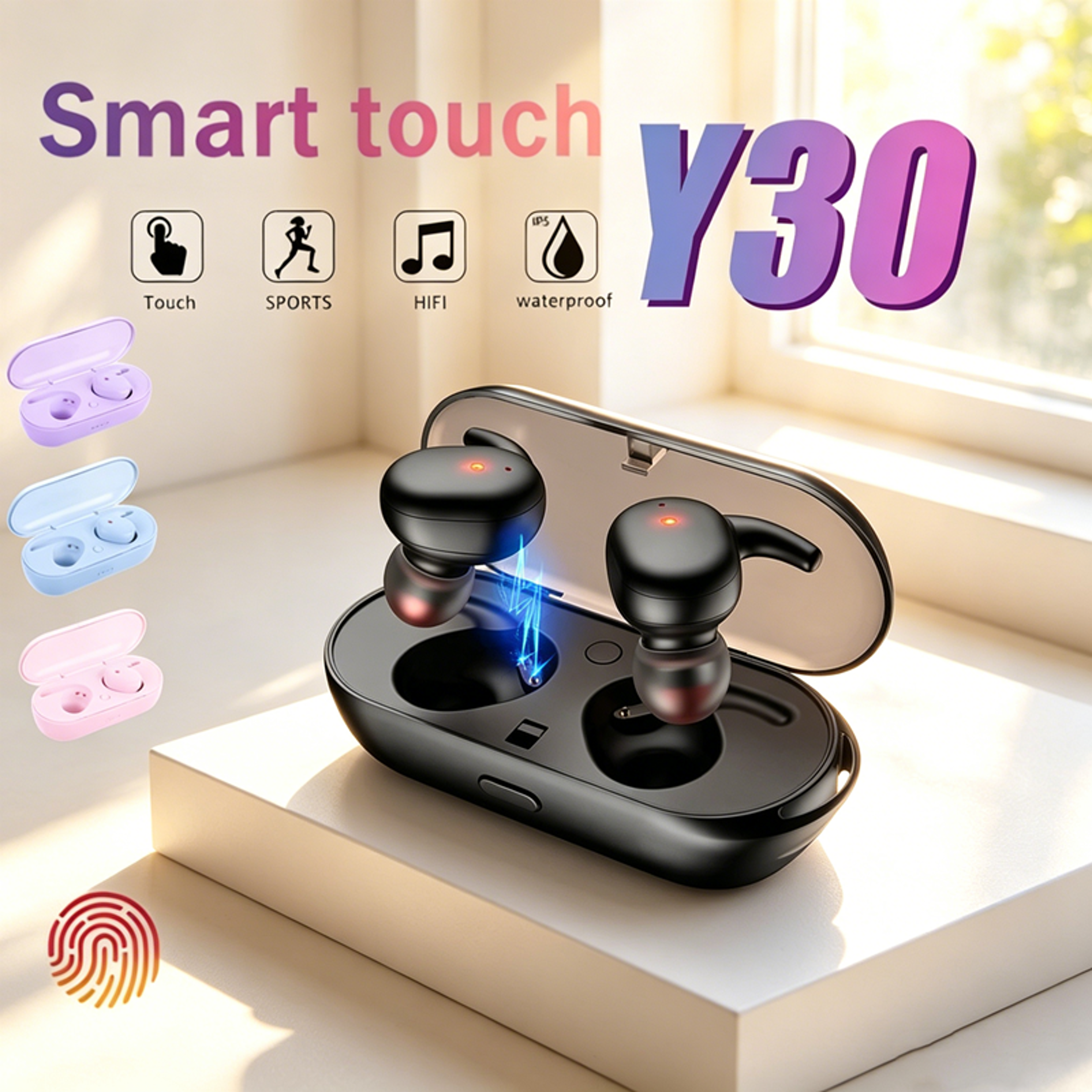 Wireless Earbuds with Noise Reduction and Charging Case – view 1